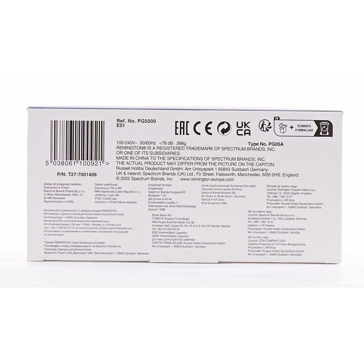 Cortapelos-Afeitadora Remington 43249560100 Negro