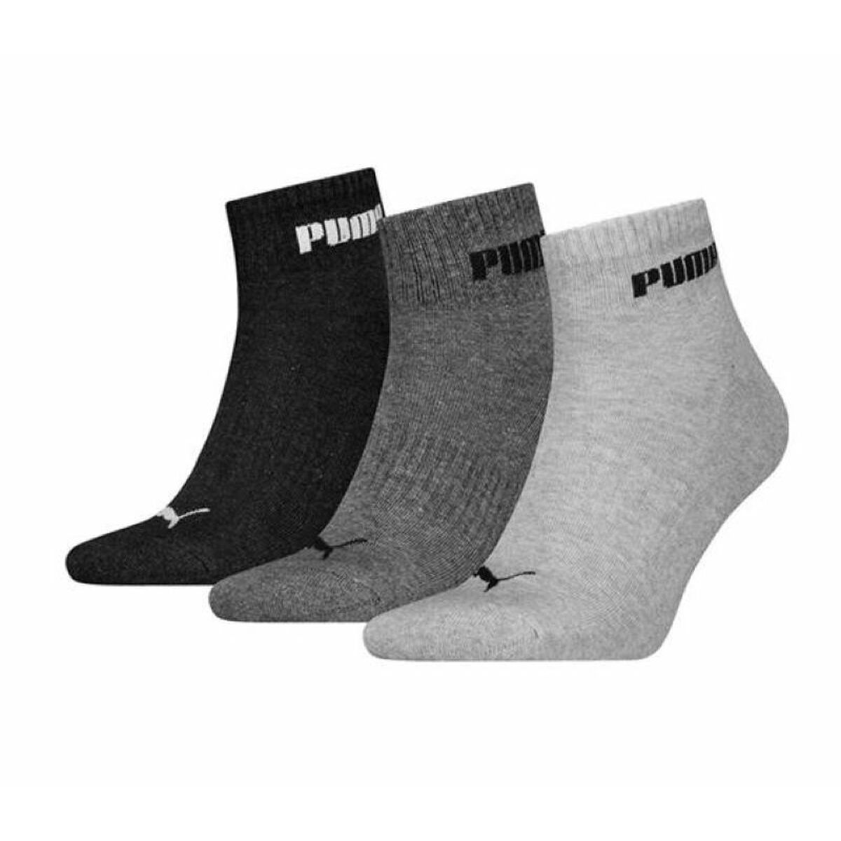 Calcetines Deportivos Puma QUARTER PLAIN 3P 701225904 003 Gris 3 pares