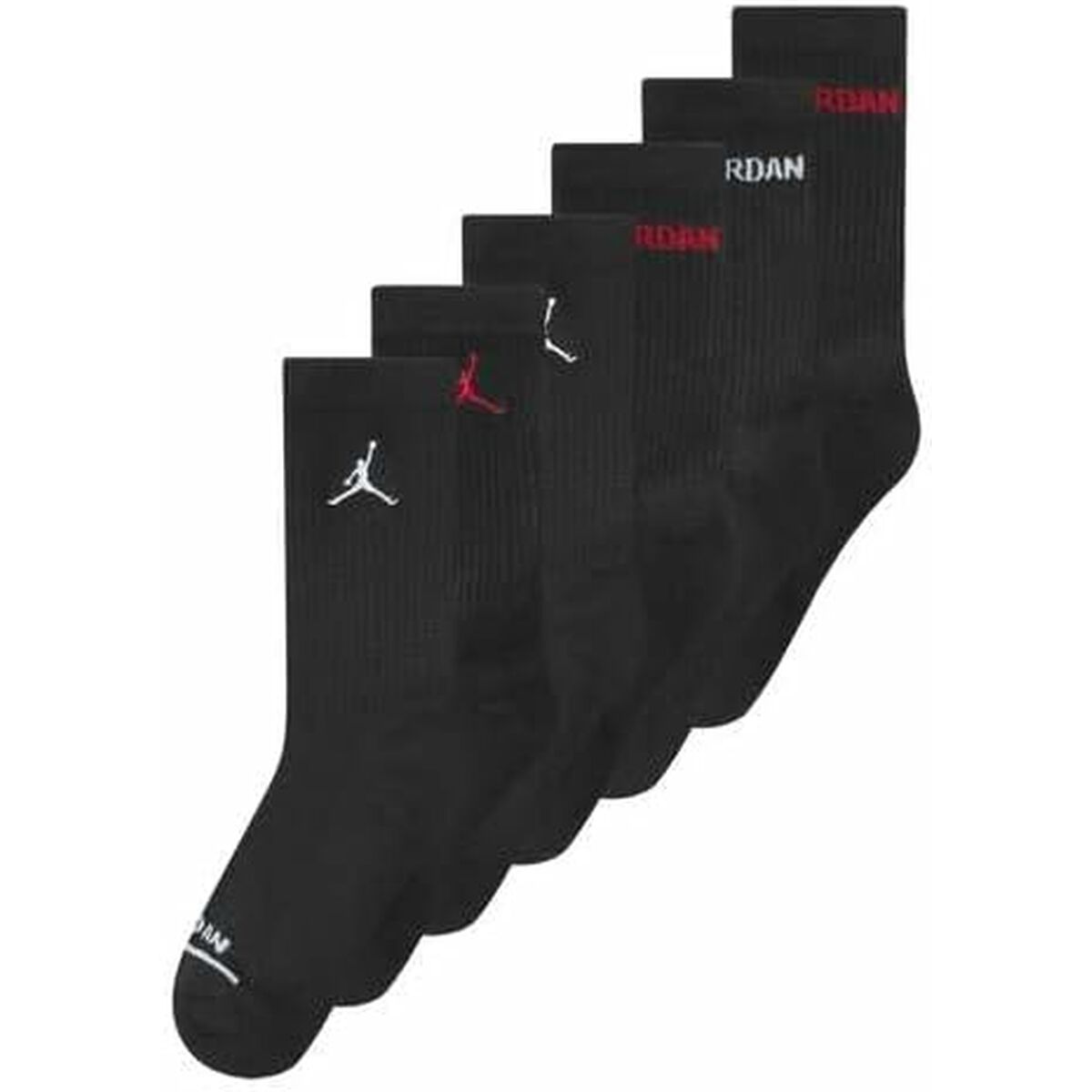 Calcetines Deportivos Jordan JHB JORDAN LEGEND CREW 6PK BJ0343 023 Negro Infantil 6 Unidades