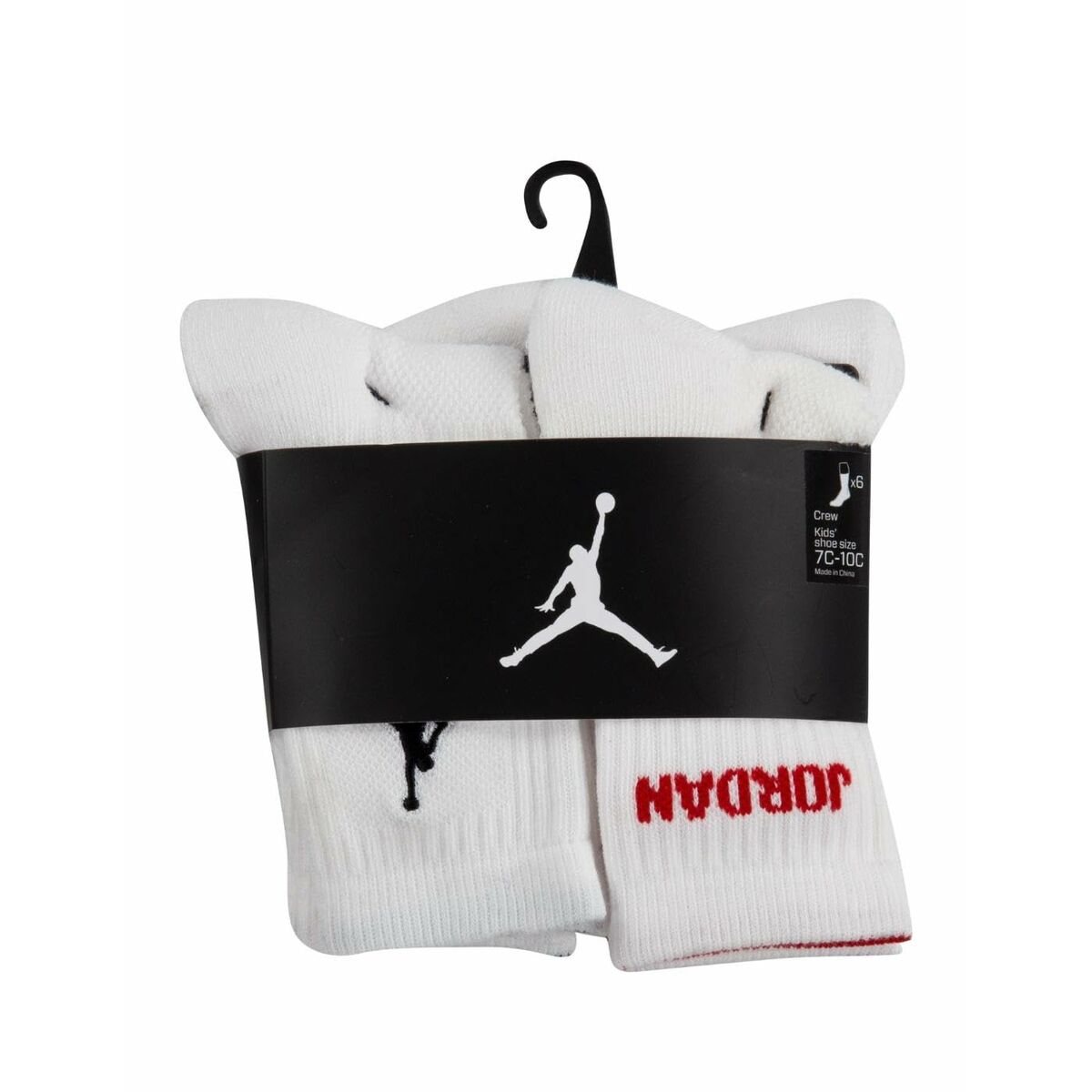 Calcetines Deportivos Jordan JHB JORDAN LEGEND CREW 6PK BJ0343 001 Blanco Infantil 6 Unidades
