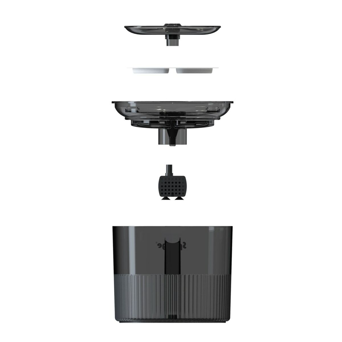 Comedero para Gato Sponge Negro Plástico