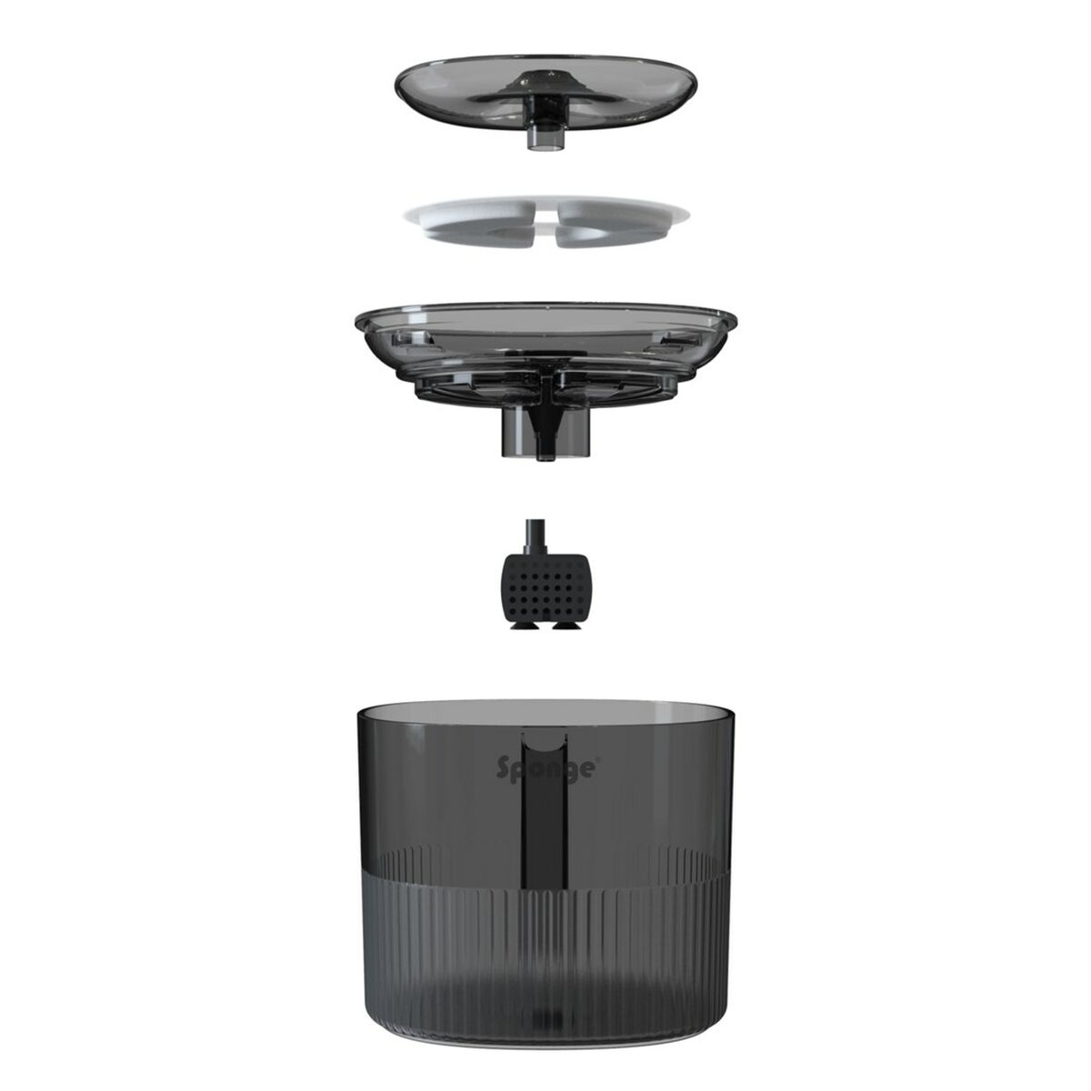 Comedero para Gato Sponge Negro Plástico