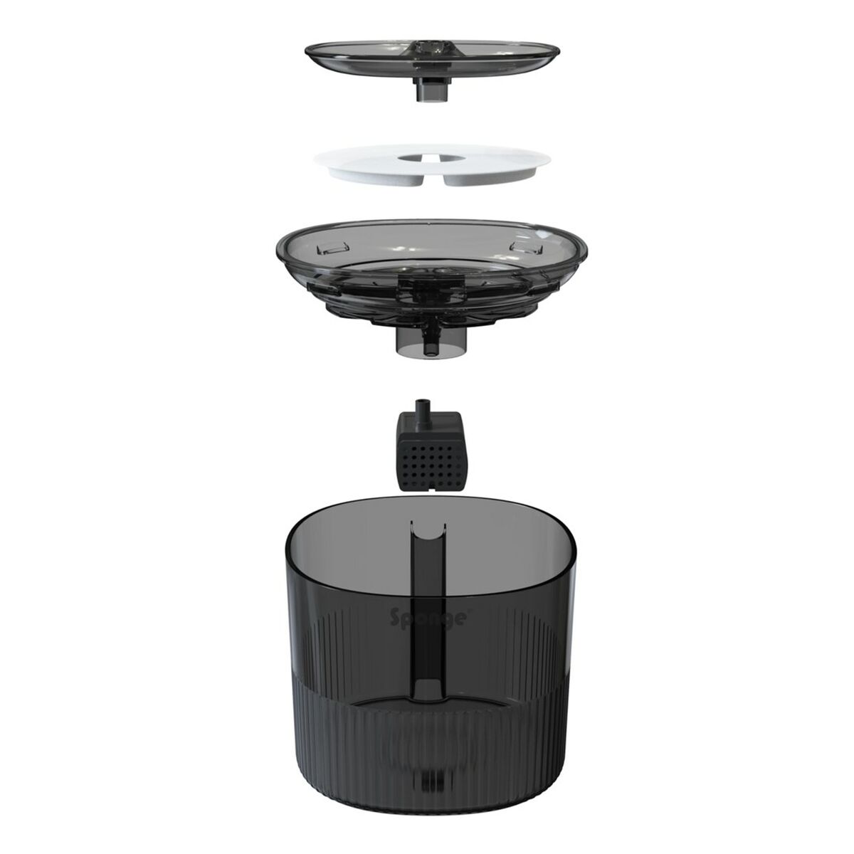 Comedero para Gato Sponge Negro Plástico