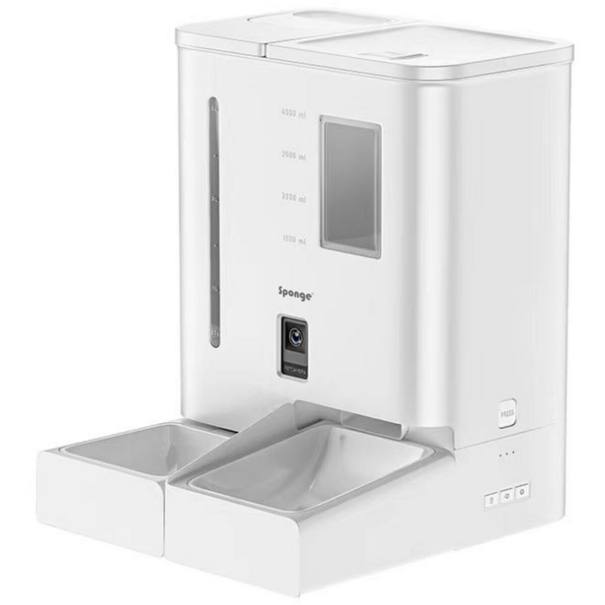 Comedero para Gato Sponge Blanco Negro Plástico