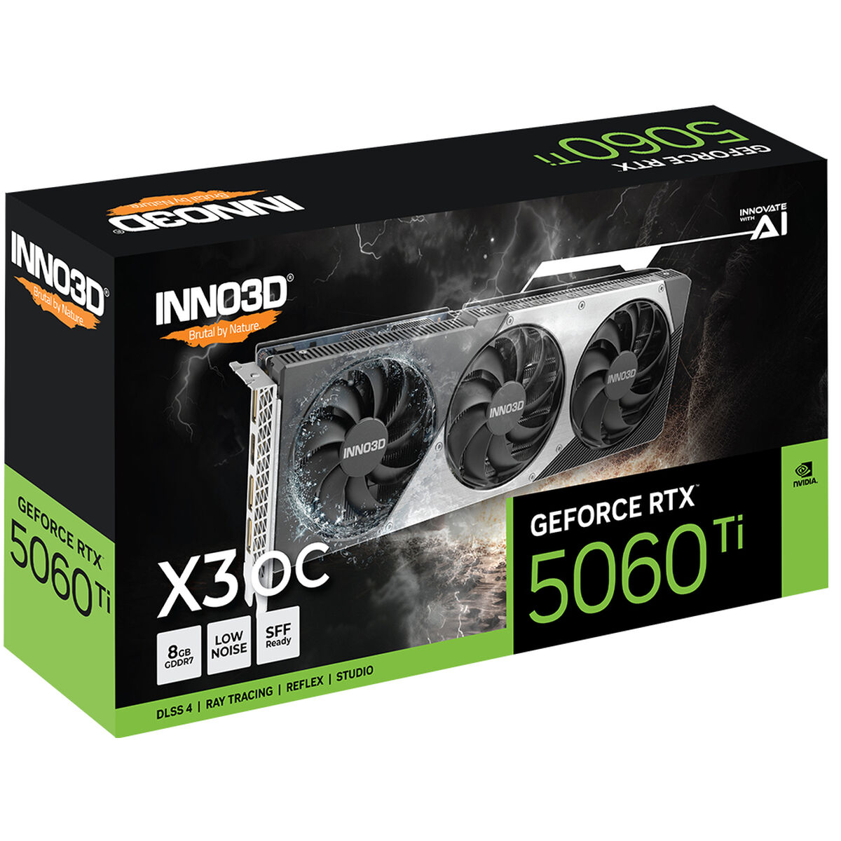 Tarjeta Gráfica INNO3D N506T3-08D7X-193075L geforce rtx 5060 ti 8 GB GDDR7
