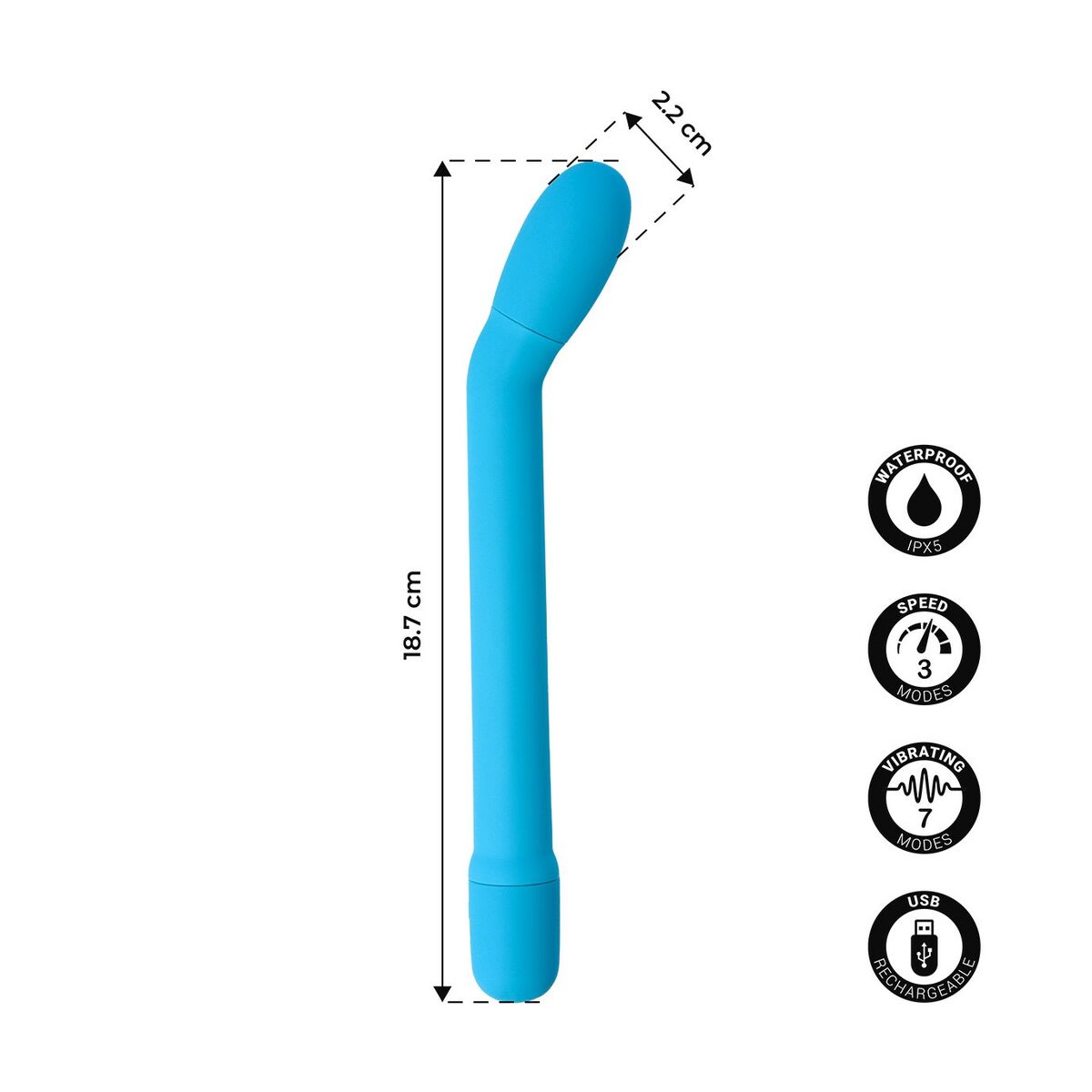 Vibrador Punto G Virgite Azul