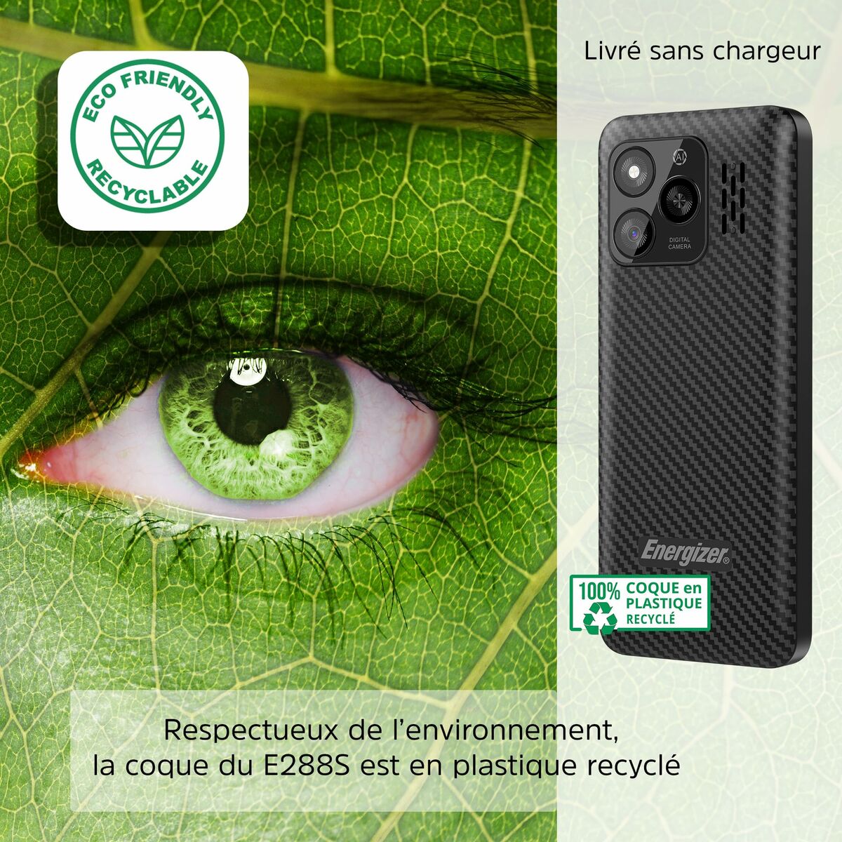 Teléfono Móvil para Mayores Energizer E288S Quad Core 4 GB RAM Negro