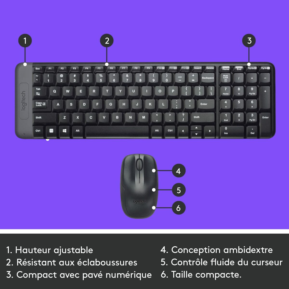 Teclado Logitech 920-008318 Negro Qwerty Español