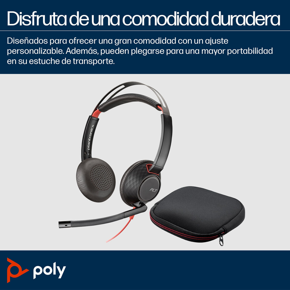 Auriculares con Micrófono Poly 8X231A6 Negro