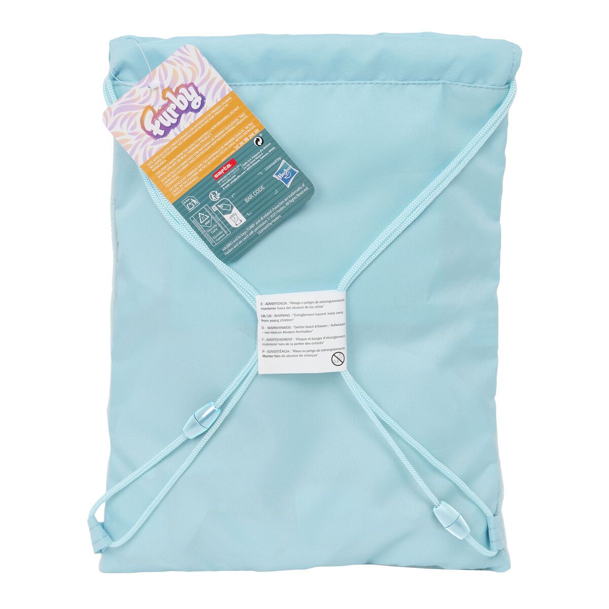 Bolsa Mochila con Cuerdas Furby Azul cielo 26 x 34 x 1 cm