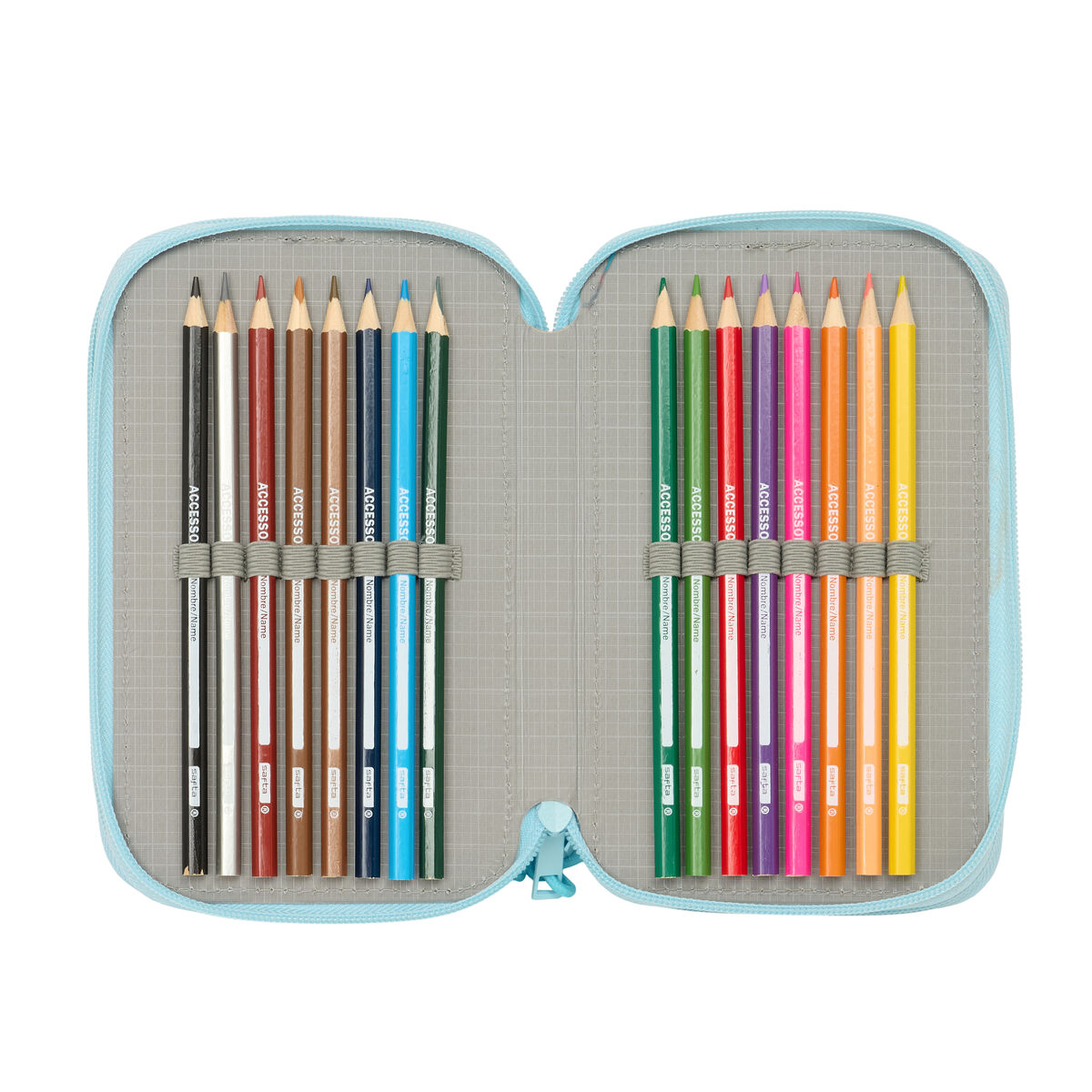 Plumier Triple Furby Azul 12,5 x 19,5 x 5,5 cm 37 Piezas