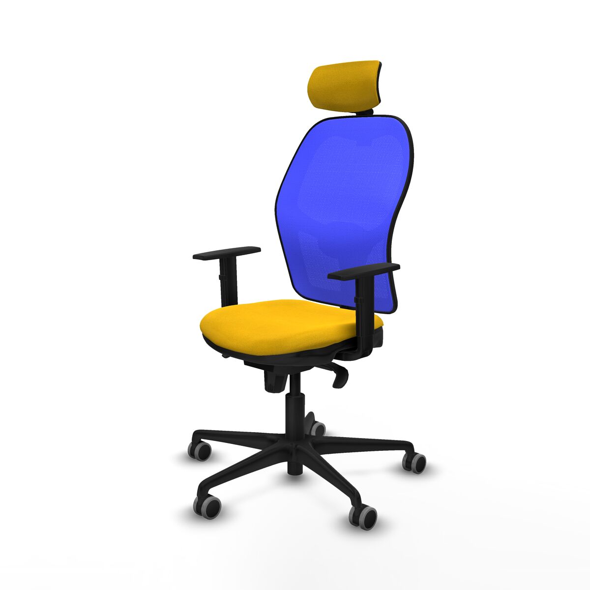 Silla de Oficina con Cabecero Piqueras y Crespo 1D036G2 Amarillo