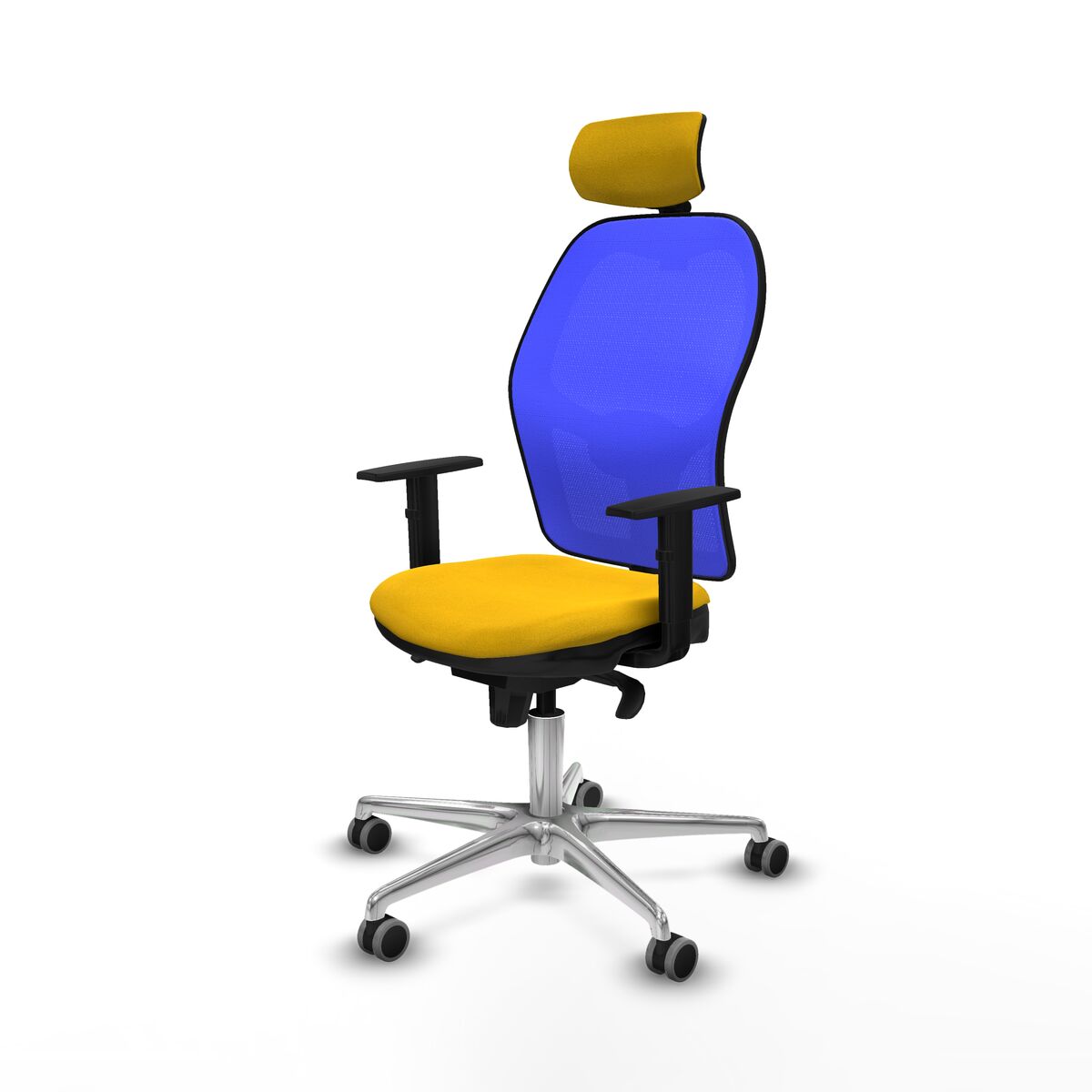 Silla de Oficina con Cabecero Piqueras y Crespo 1D086G2 Amarillo