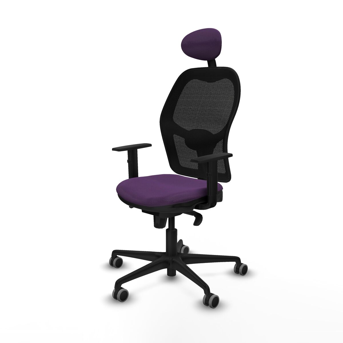 Silla de Oficina con Cabecero Piqueras y Crespo 1D036G1 Morado