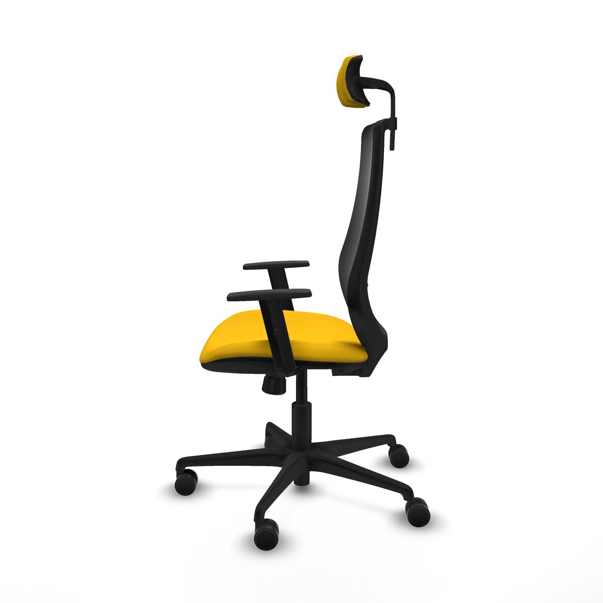 Silla de Oficina con Cabecero Piqueras y Crespo D036N2W Amarillo