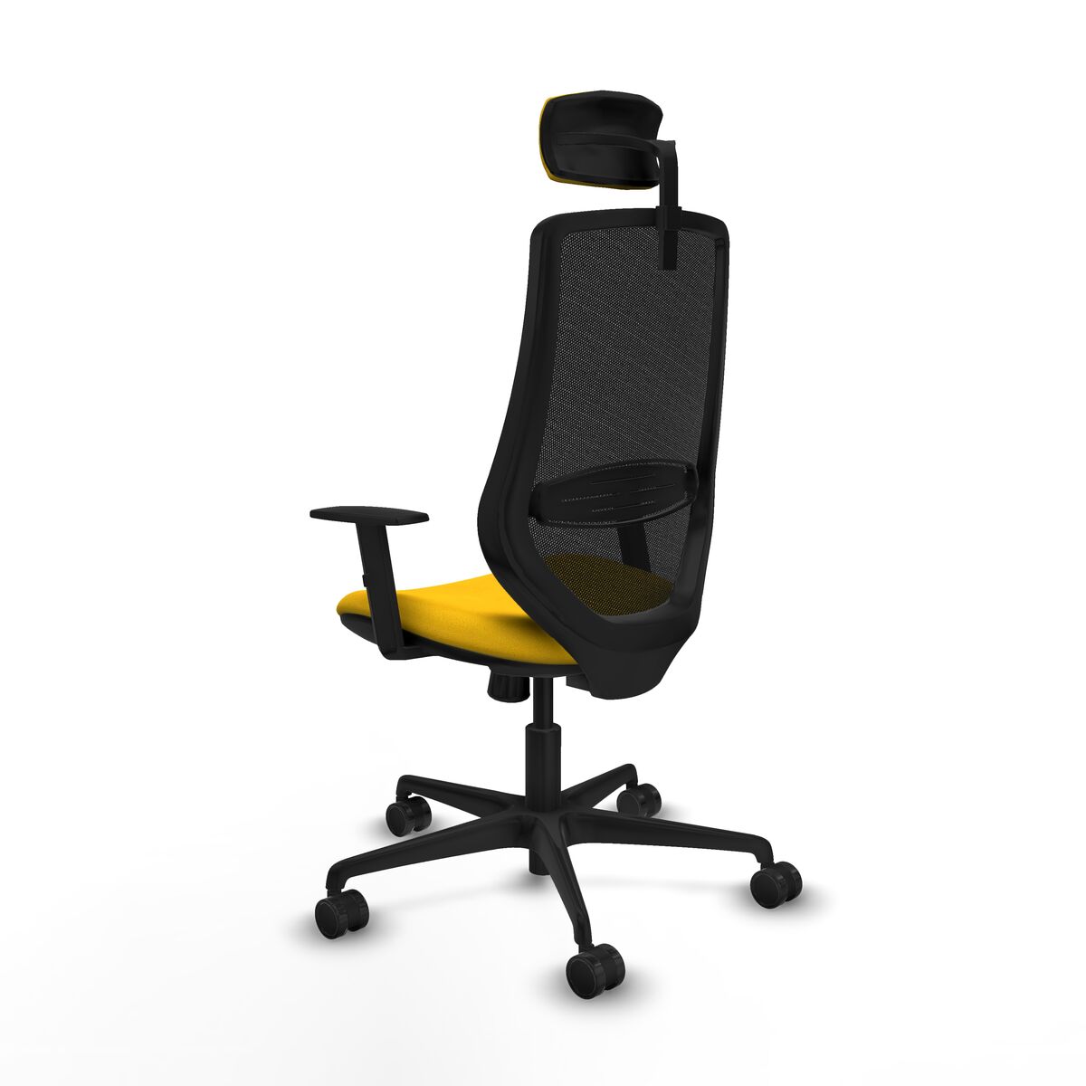 Silla de Oficina con Cabecero Piqueras y Crespo D036N2W Amarillo