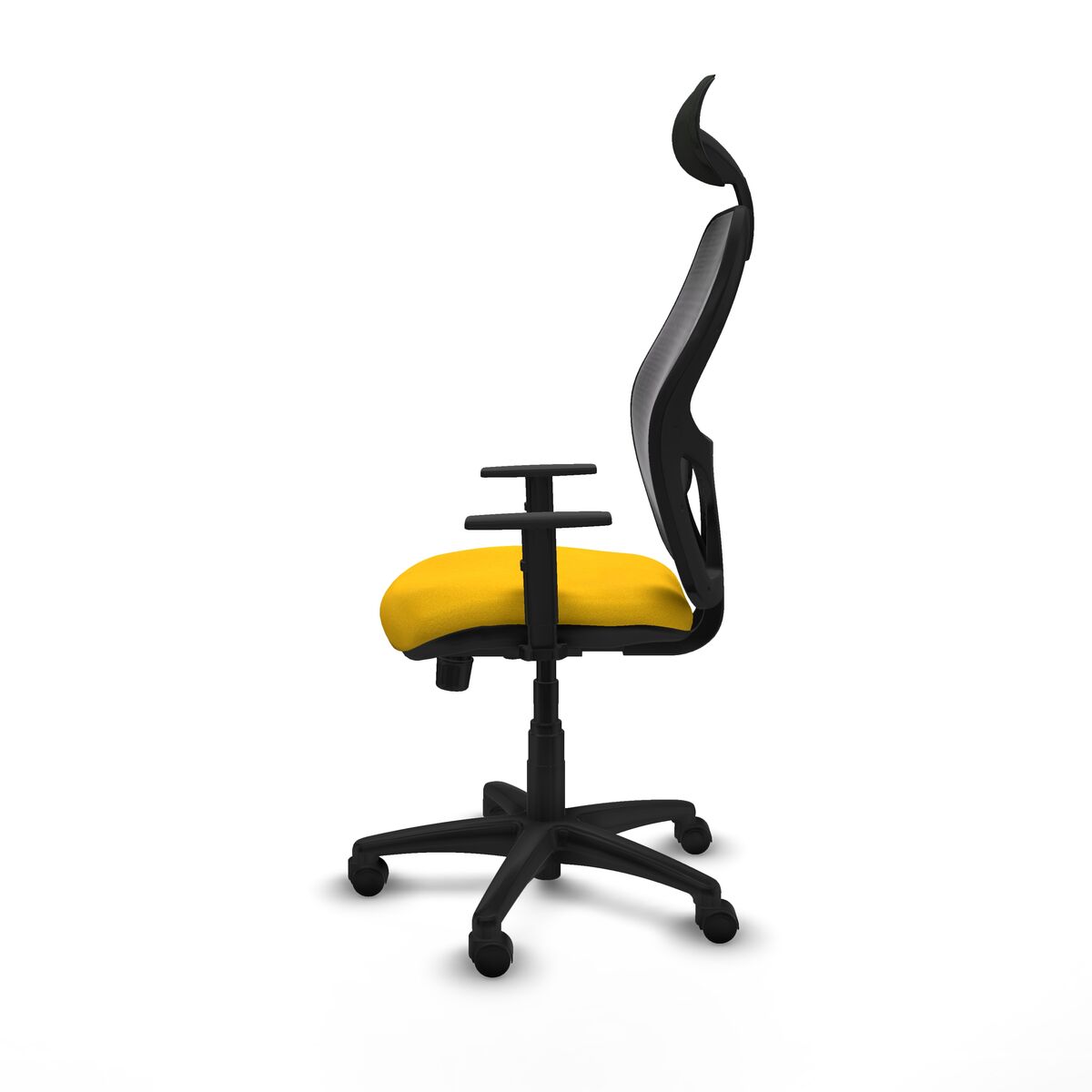 Silla de Oficina con Cabecero Piqueras y Crespo 1D10RN1 Amarillo