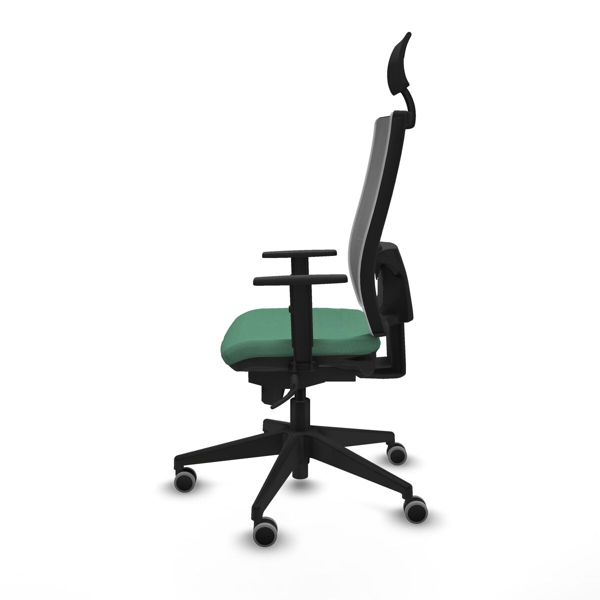 Silla de Oficina con Cabecero Piqueras y Crespo 1D066G1 Verde Esmeralda