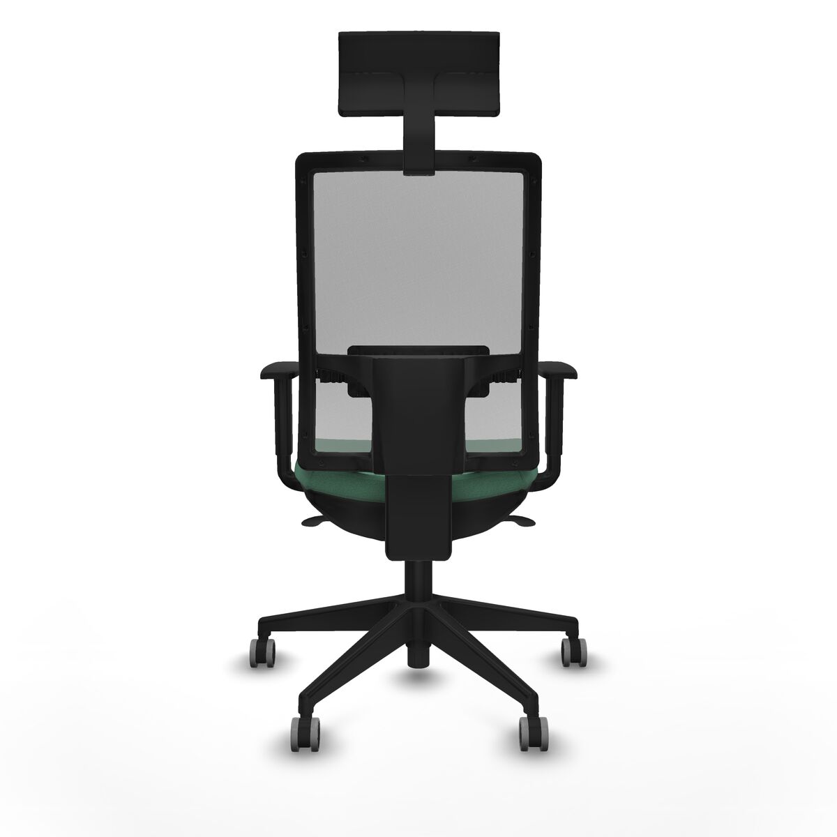 Silla de Oficina con Cabecero Piqueras y Crespo 1D066G1 Verde Esmeralda