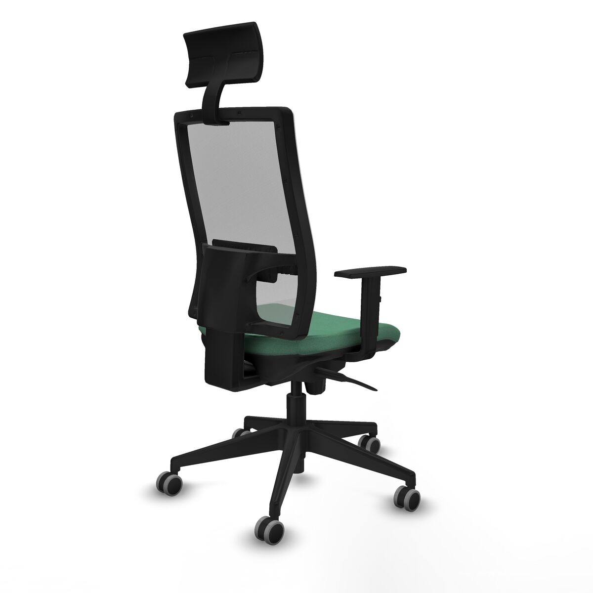 Silla de Oficina con Cabecero Piqueras y Crespo 1D066G1 Verde Esmeralda