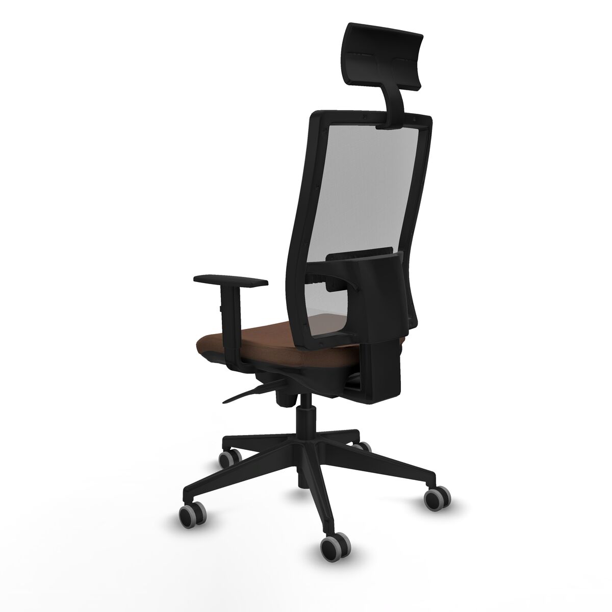 Silla de Oficina con Cabecero Piqueras y Crespo 1D066G1 Marrón oscuro