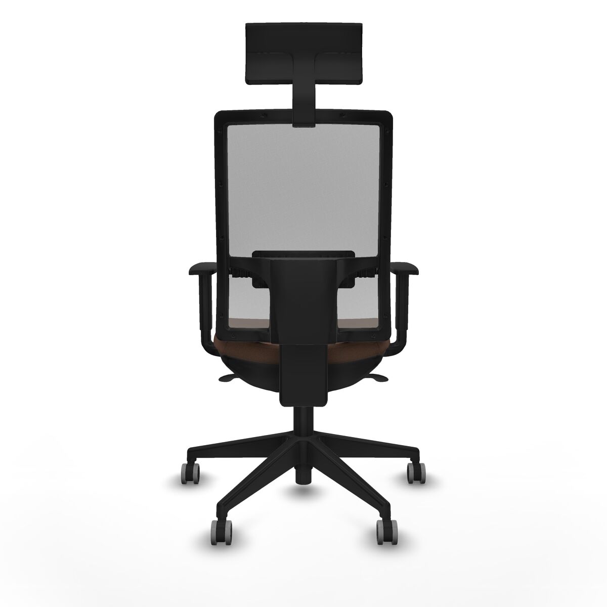 Silla de Oficina con Cabecero Piqueras y Crespo 1D066G1 Marrón oscuro