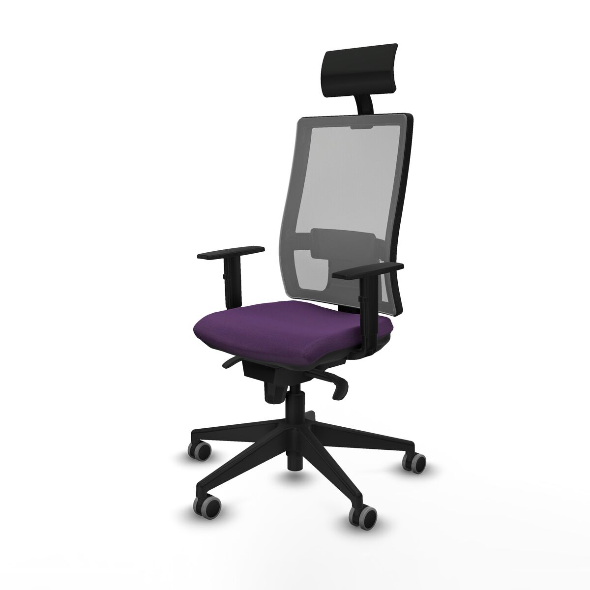 Silla de Oficina con Cabecero Piqueras y Crespo 1D066G1 Morado