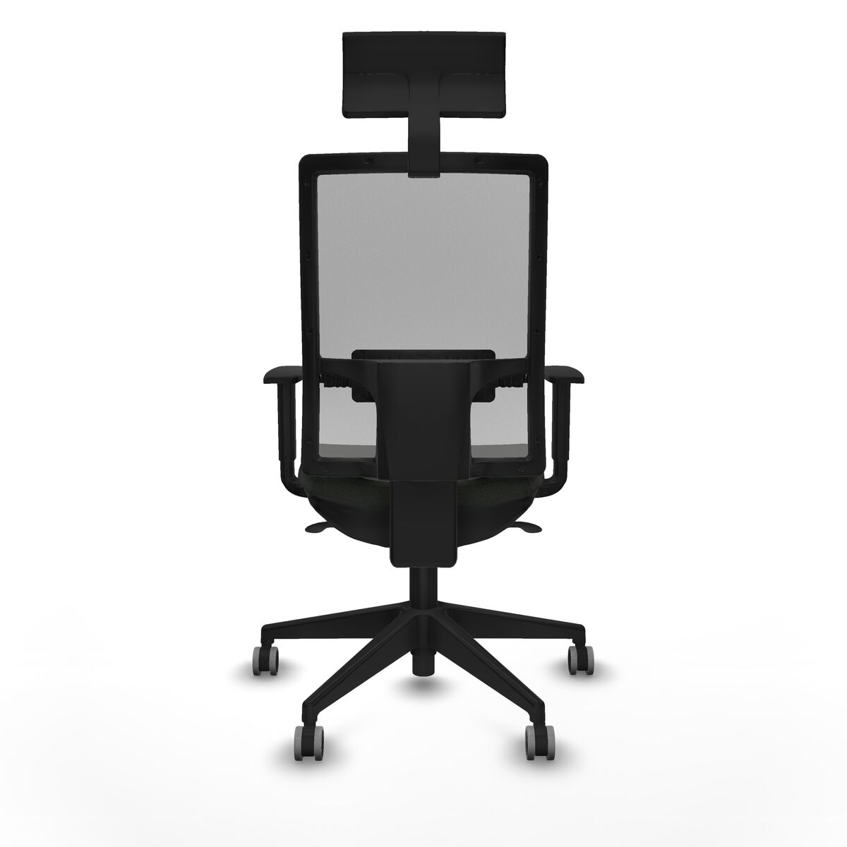 Silla de Oficina con Cabecero Piqueras y Crespo 1D066G1 Negro