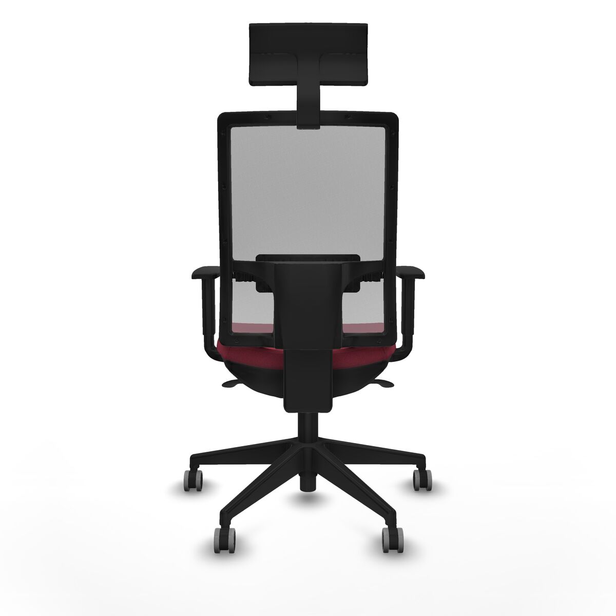 Silla de Oficina con Cabecero Piqueras y Crespo 1D066G1 Granate