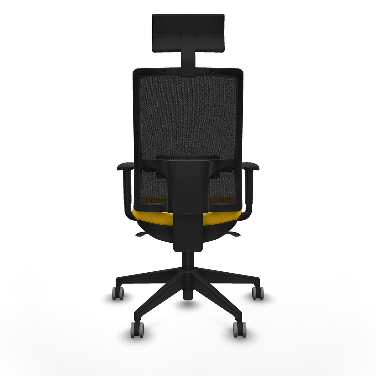 Silla de Oficina con Cabecero Piqueras y Crespo 1D066G1 Amarillo