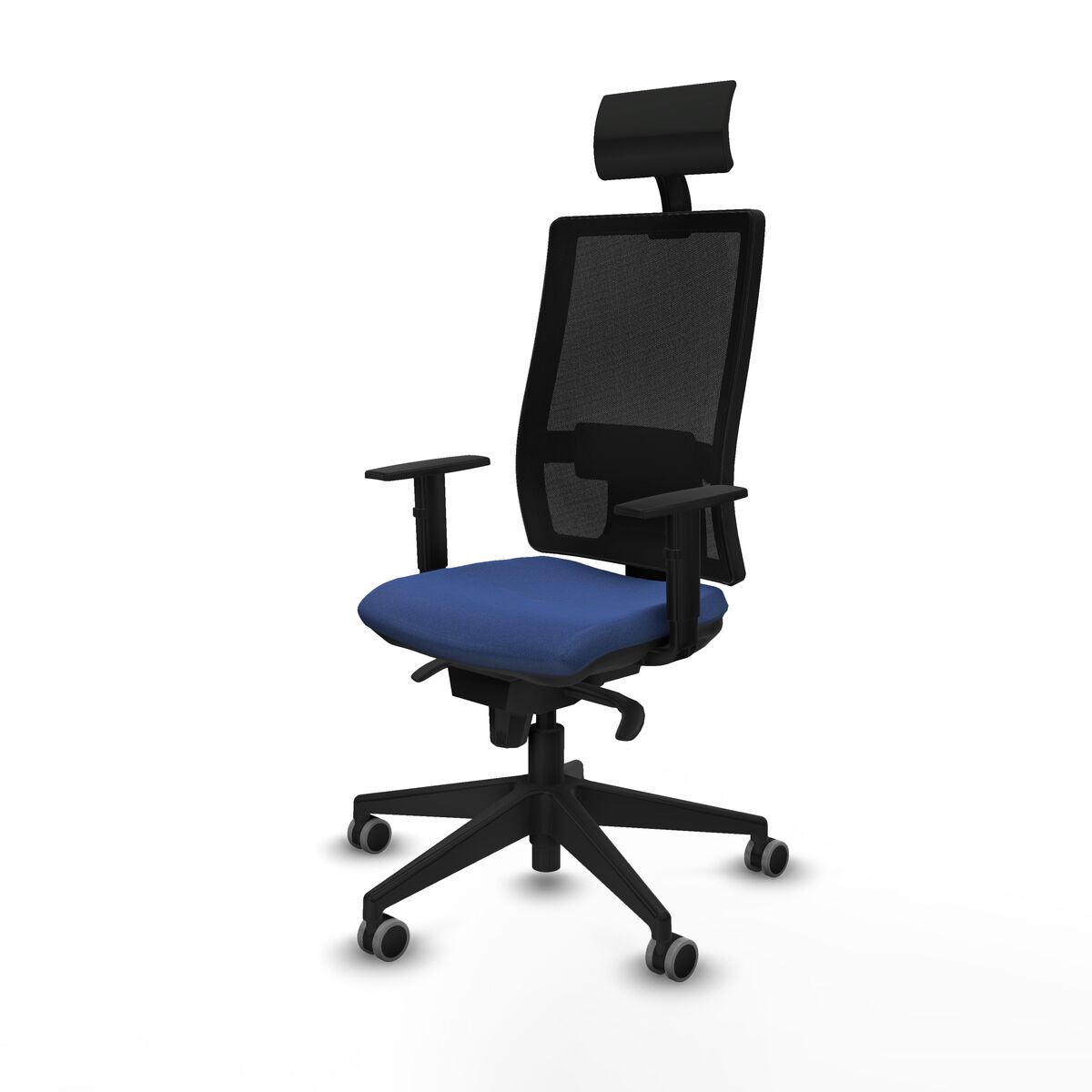 Silla de Oficina con Cabecero Piqueras y Crespo 1D066G1 Azul marino