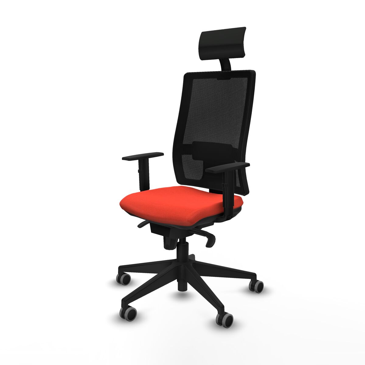 Silla de Oficina con Cabecero Piqueras y Crespo 1D066G1 Naranja Oscuro