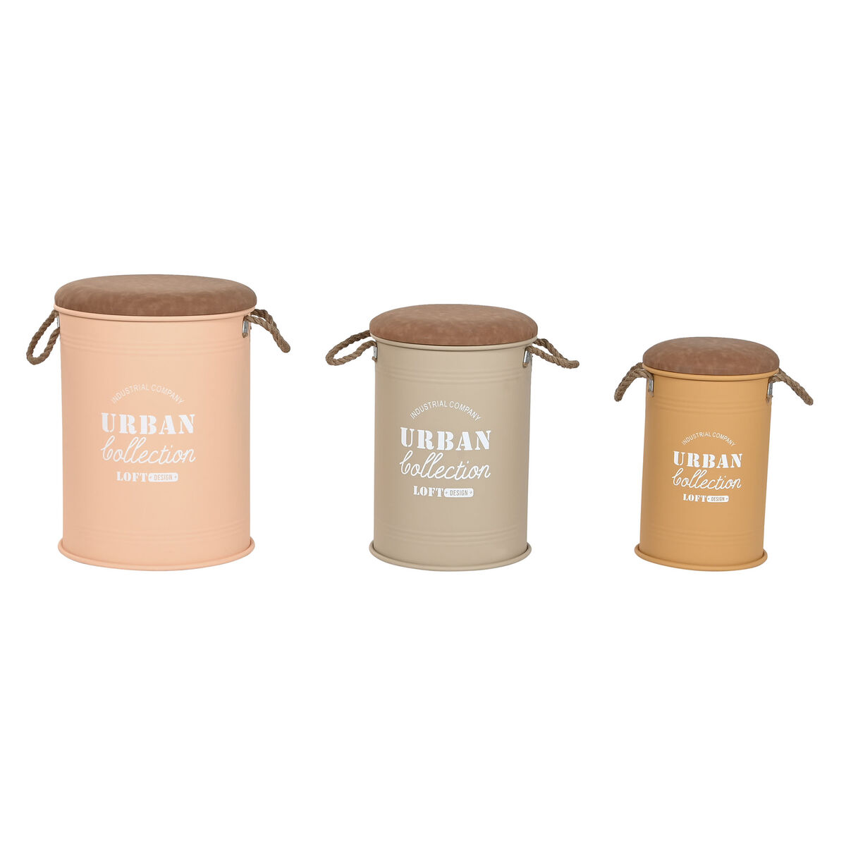 Juego de Cestas Home ESPRIT Poliuretano Metal