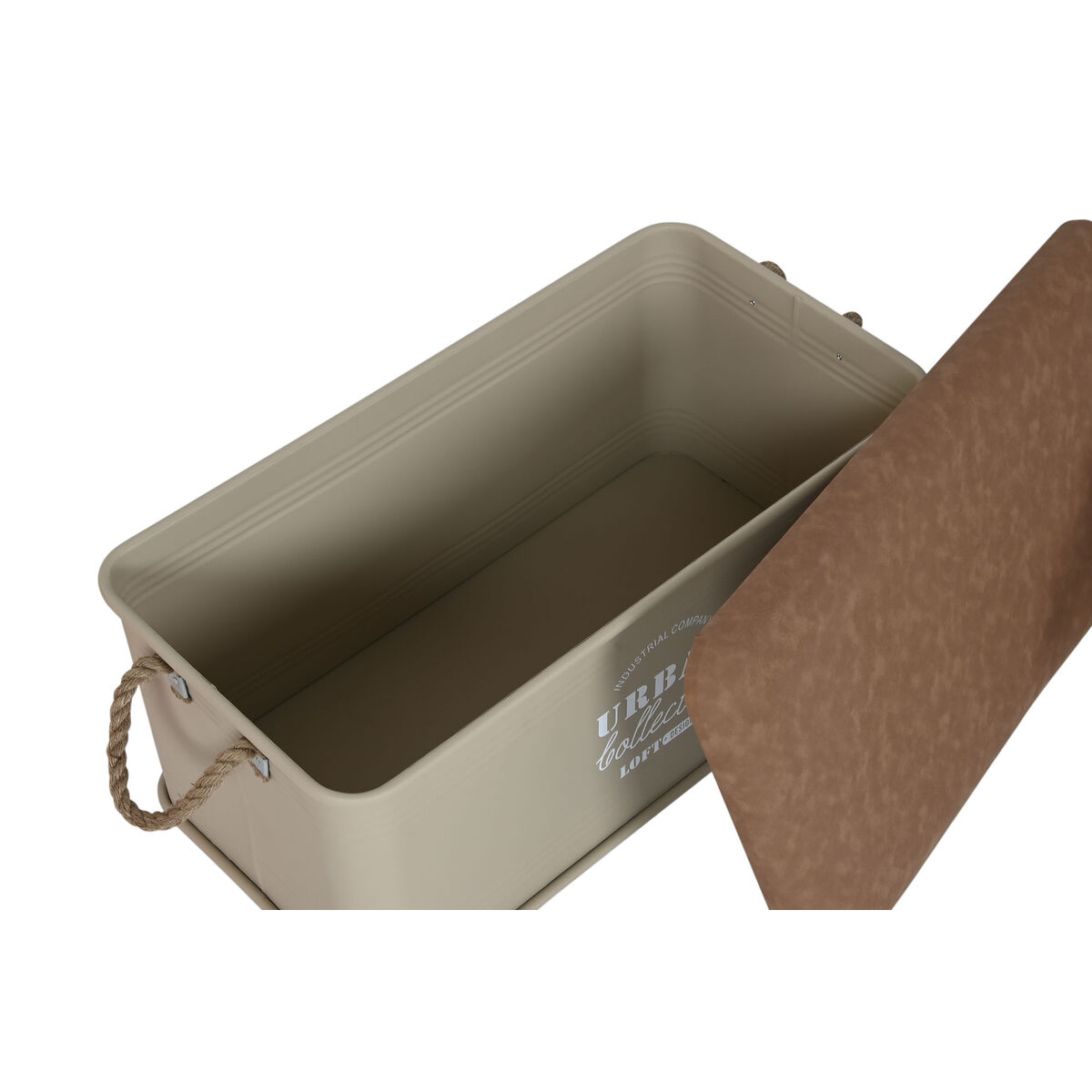 Juego de Baúles Home ESPRIT Poliuretano Metal Urbano 69,5 X 36,5 X 38,5 cm (3 Unidades)