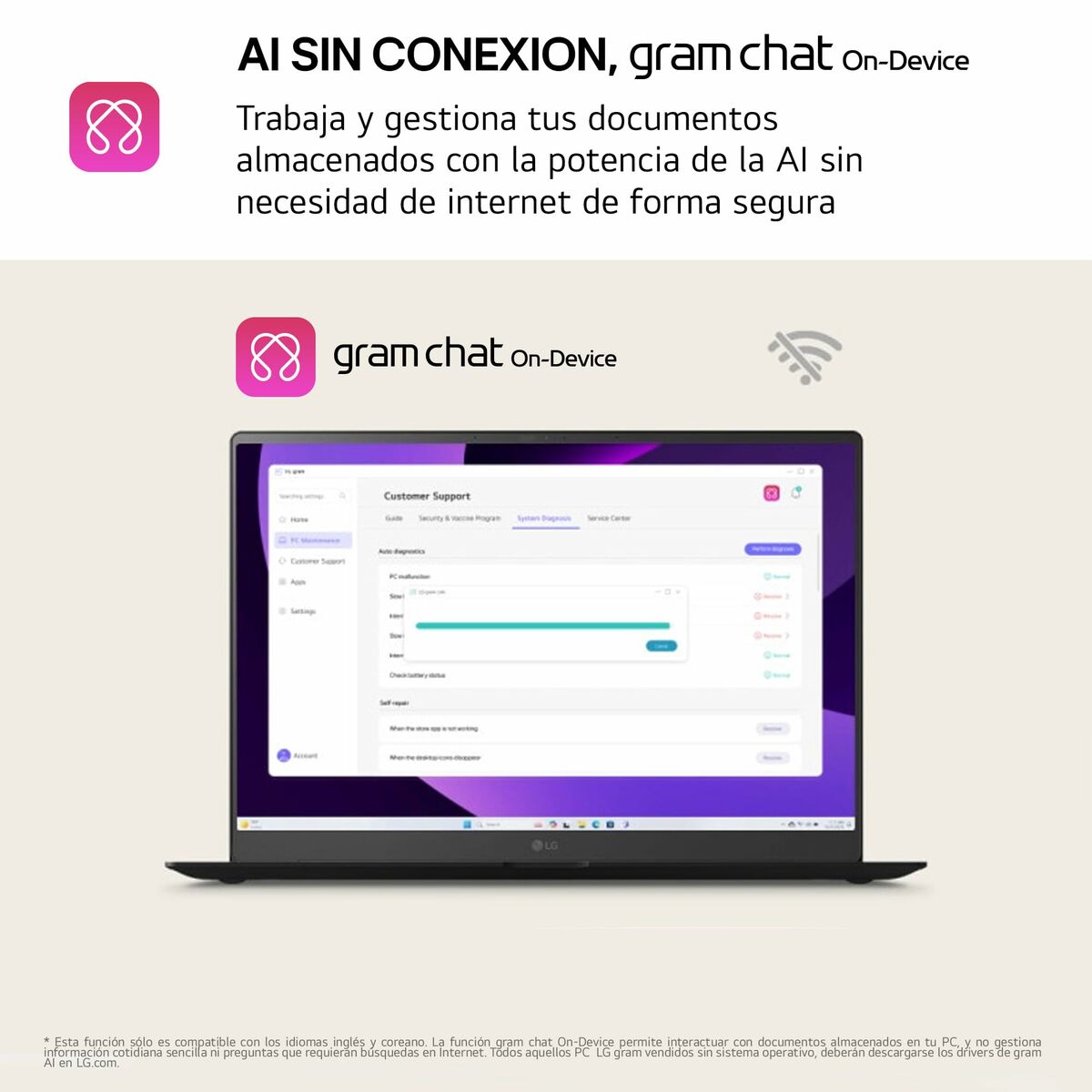 Laptop LG 16Z90T-G.AD88B 16" intel core ultra 7 32 GB RAM 1 TB SSD Qwerty Español