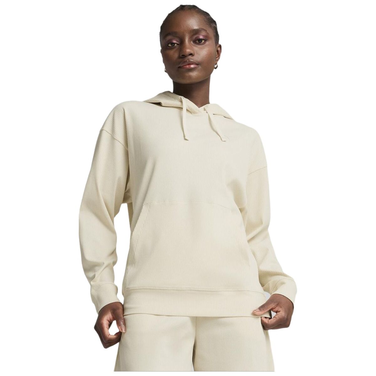 Sudadera con Capucha Mujer Puma ESS ELEVATED 685023 87 Beige