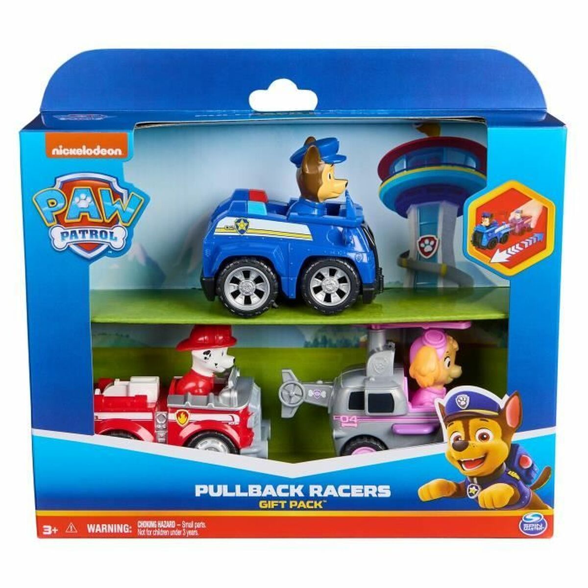 Accesorios para casa de Muñecas Spin Master PACK DE 3 VEHÍCULOS DE FRICCIÓN RETRO Paw Patrol Rojo
