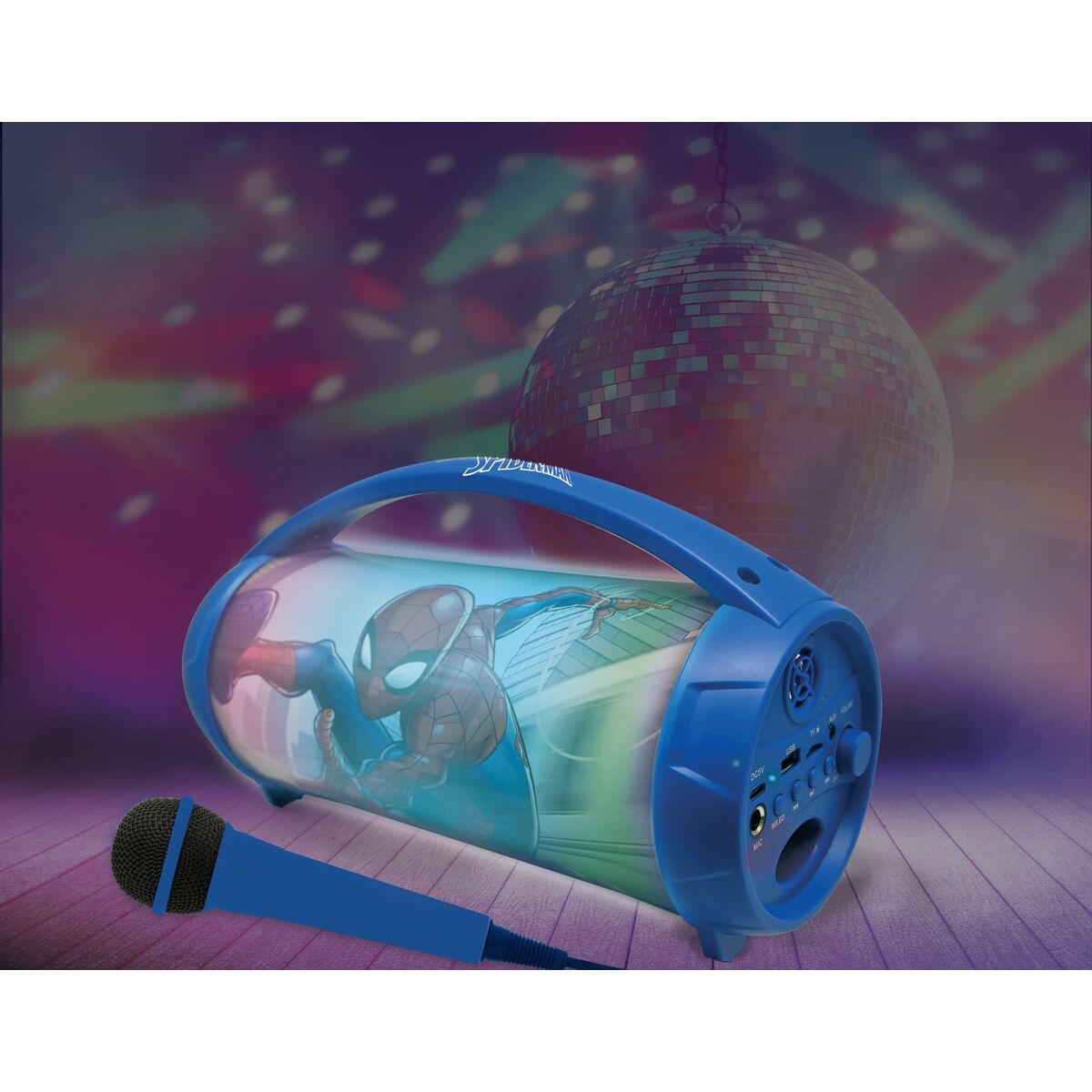 Altavoz Bluetooth con Micrófono Karaoke Lexibook Spider-Man