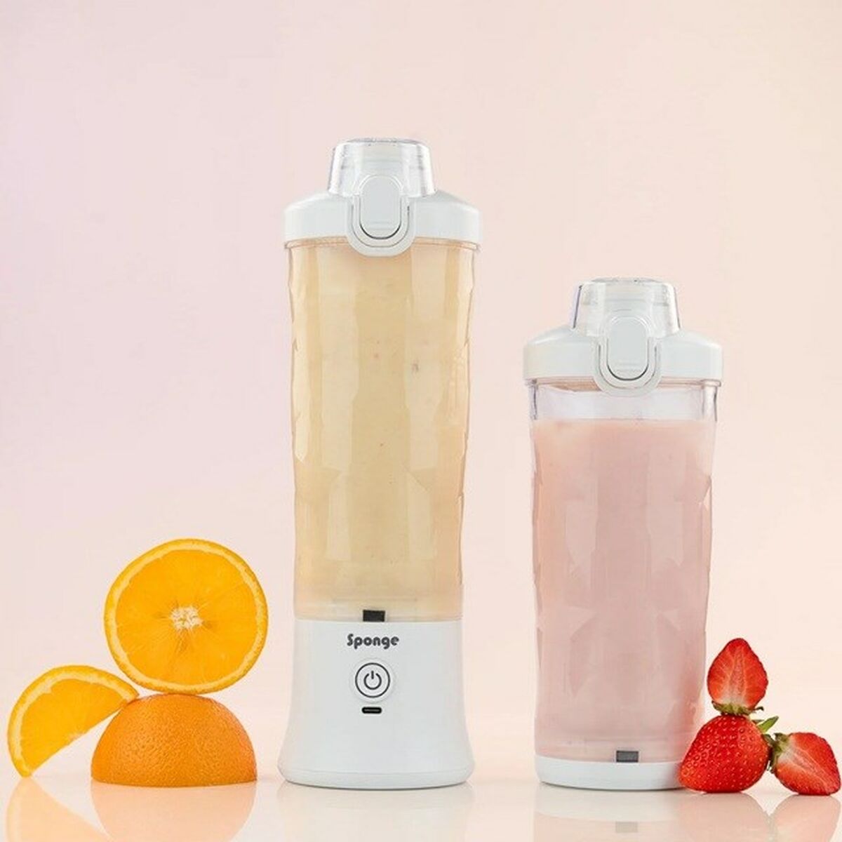 Batidora de Vaso Sponge 703674402209 Blanco Transparente 600 ml