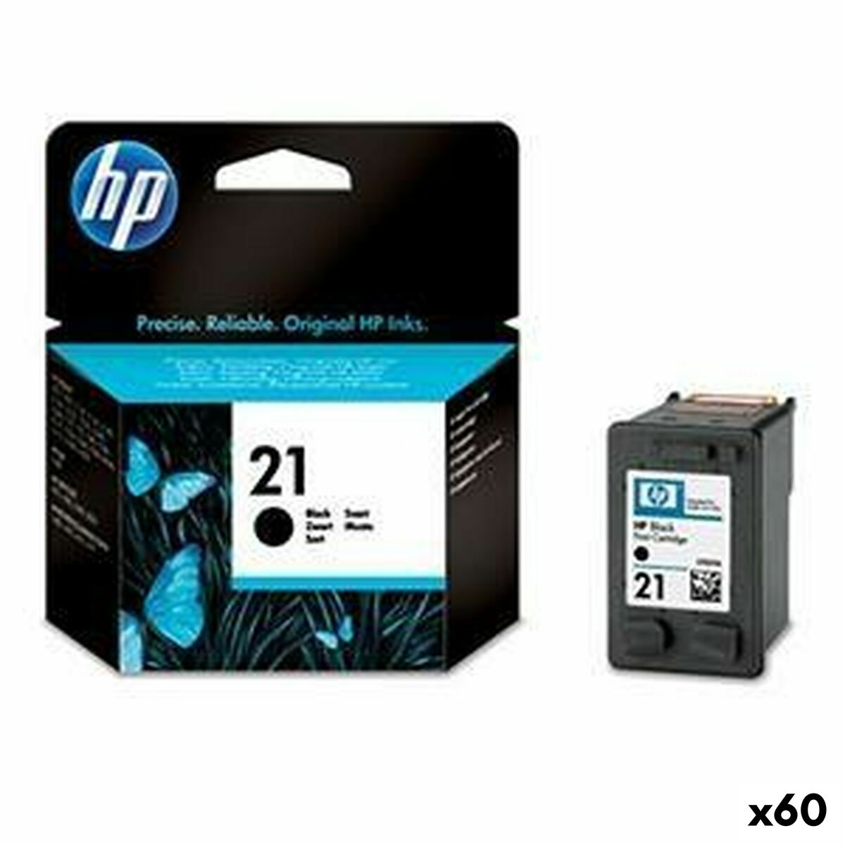 Cartucho de Tinta Original HP 21 Negro (60 unidades)