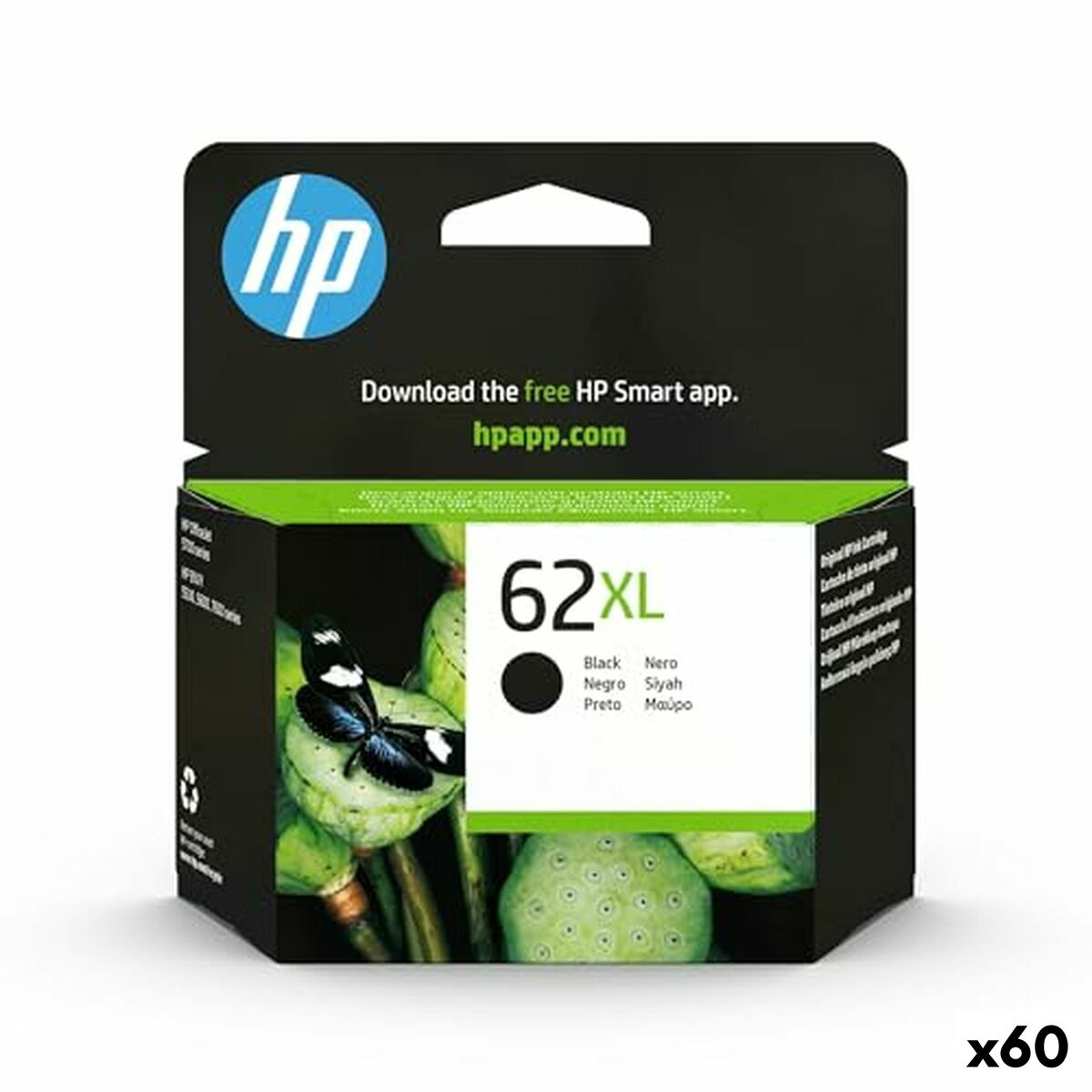 Cartucho de Tinta Original HP ENVY 5640 E-ALL-IN-ONE - Nº 62 XL Negro (60 unidades)