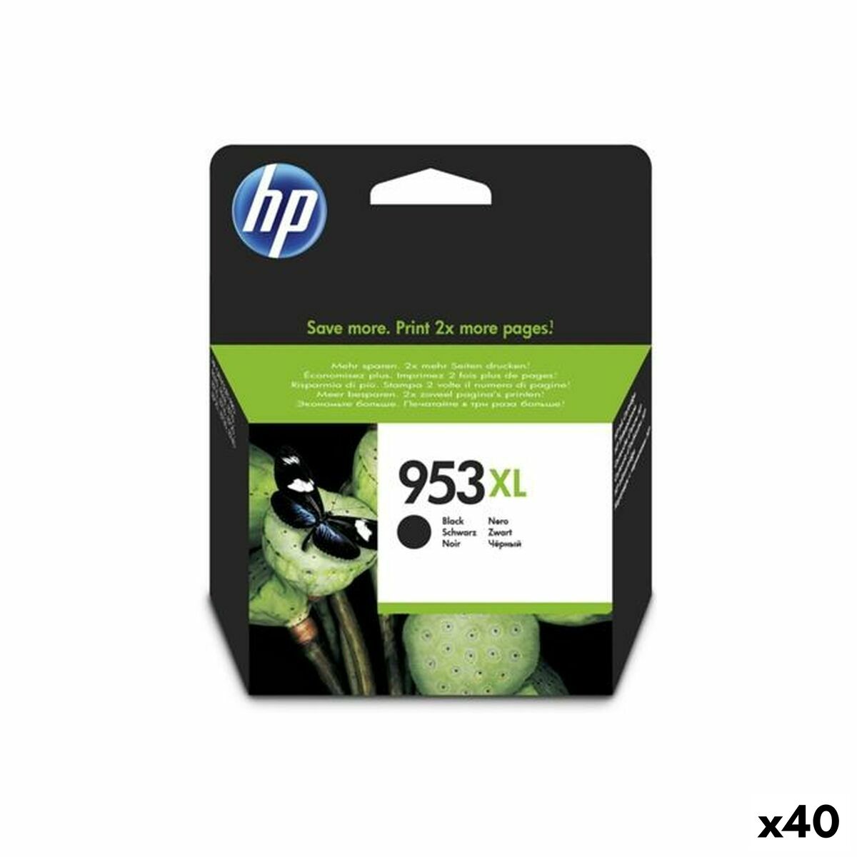 Cartucho de Tinta Original HP 953XL Negro (40 unidades)
