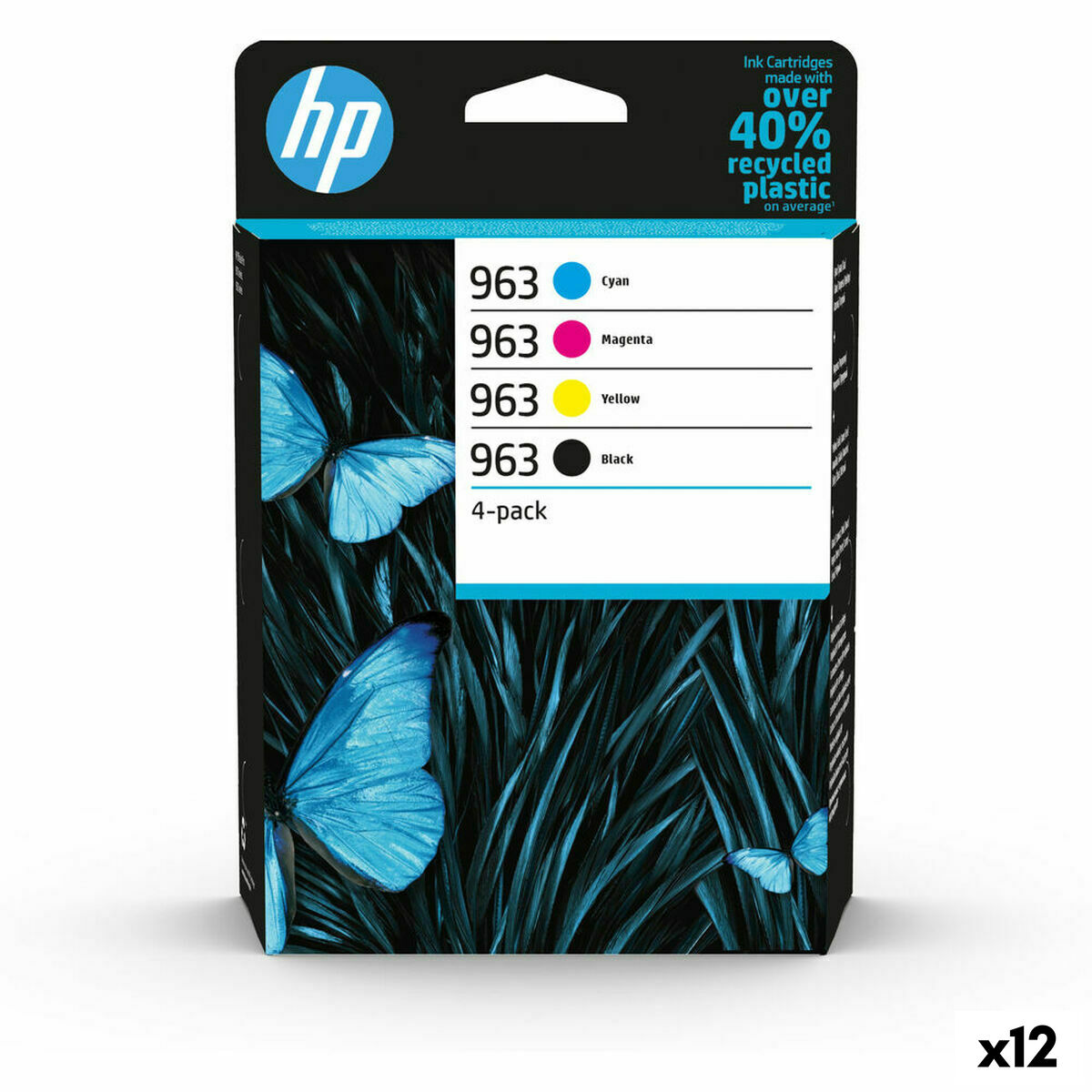 Cartucho de Tinta Original HP OFFICEJET PRO 9000 SERIES - Nº 963 Amarillo Multicolor (12 Unidades)