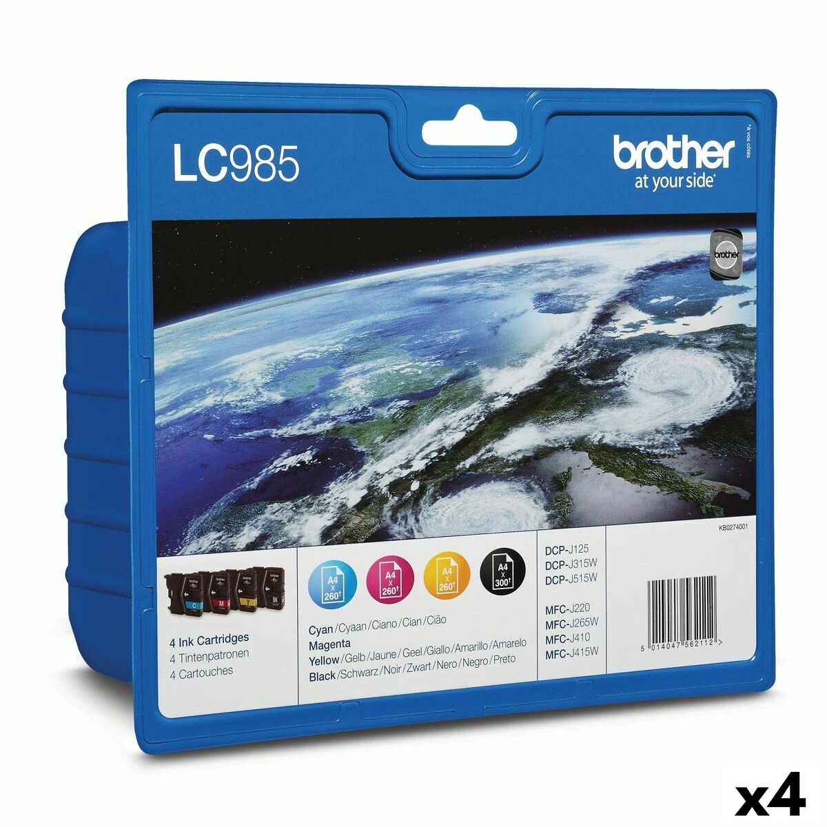 Cartucho de Tinta Original Brother DCP-J315W Cian (4 Unidades)