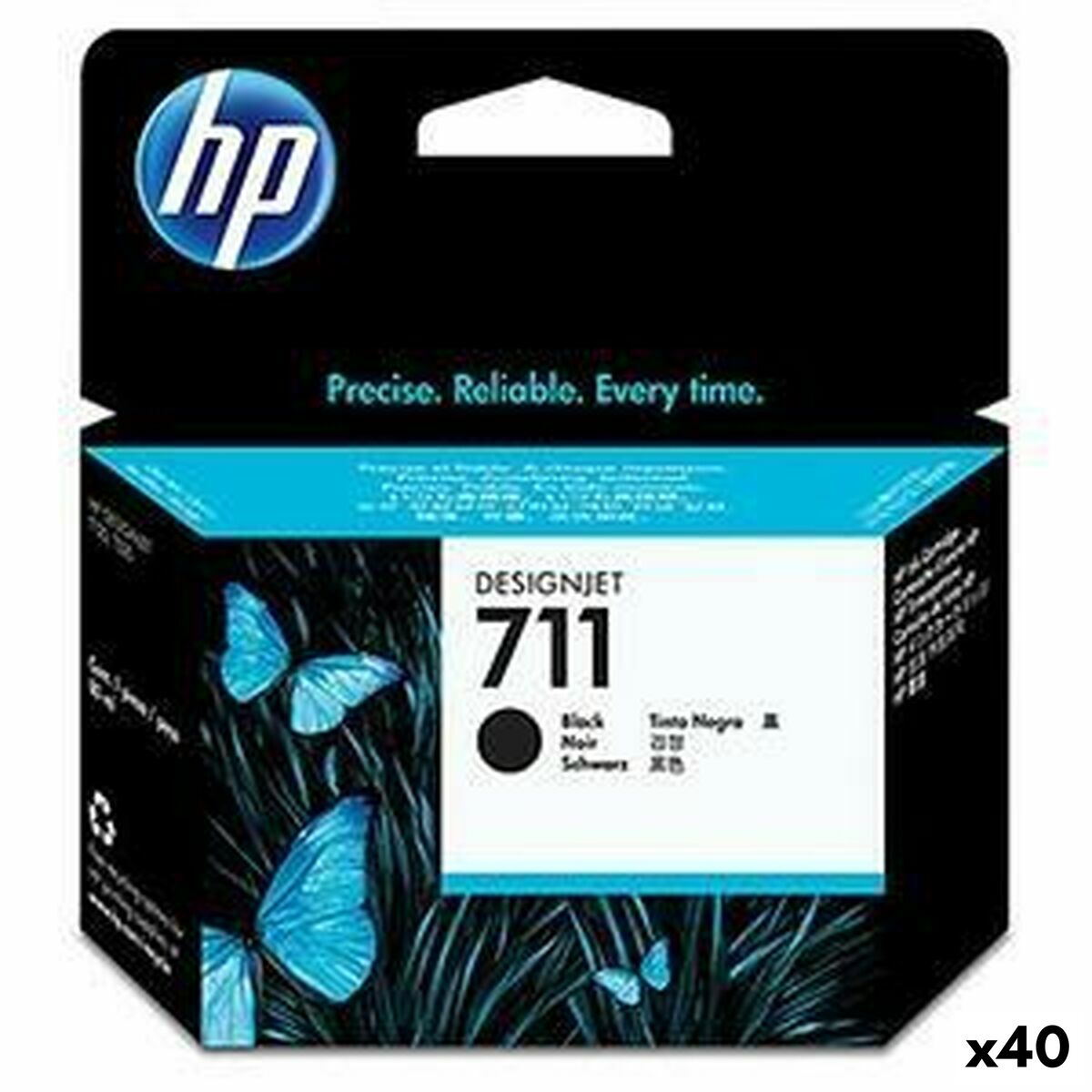 Cartucho de Tinta Compatible HP 711 Negro (40 unidades)
