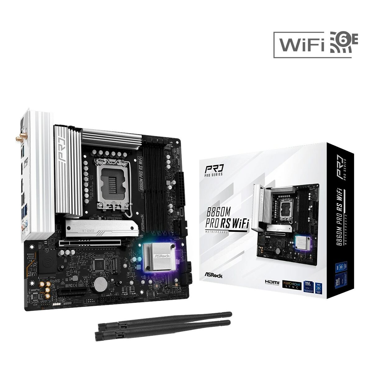 Placa Base ASRock B860M Pro RS WiFi Intel B860 LGA 1851