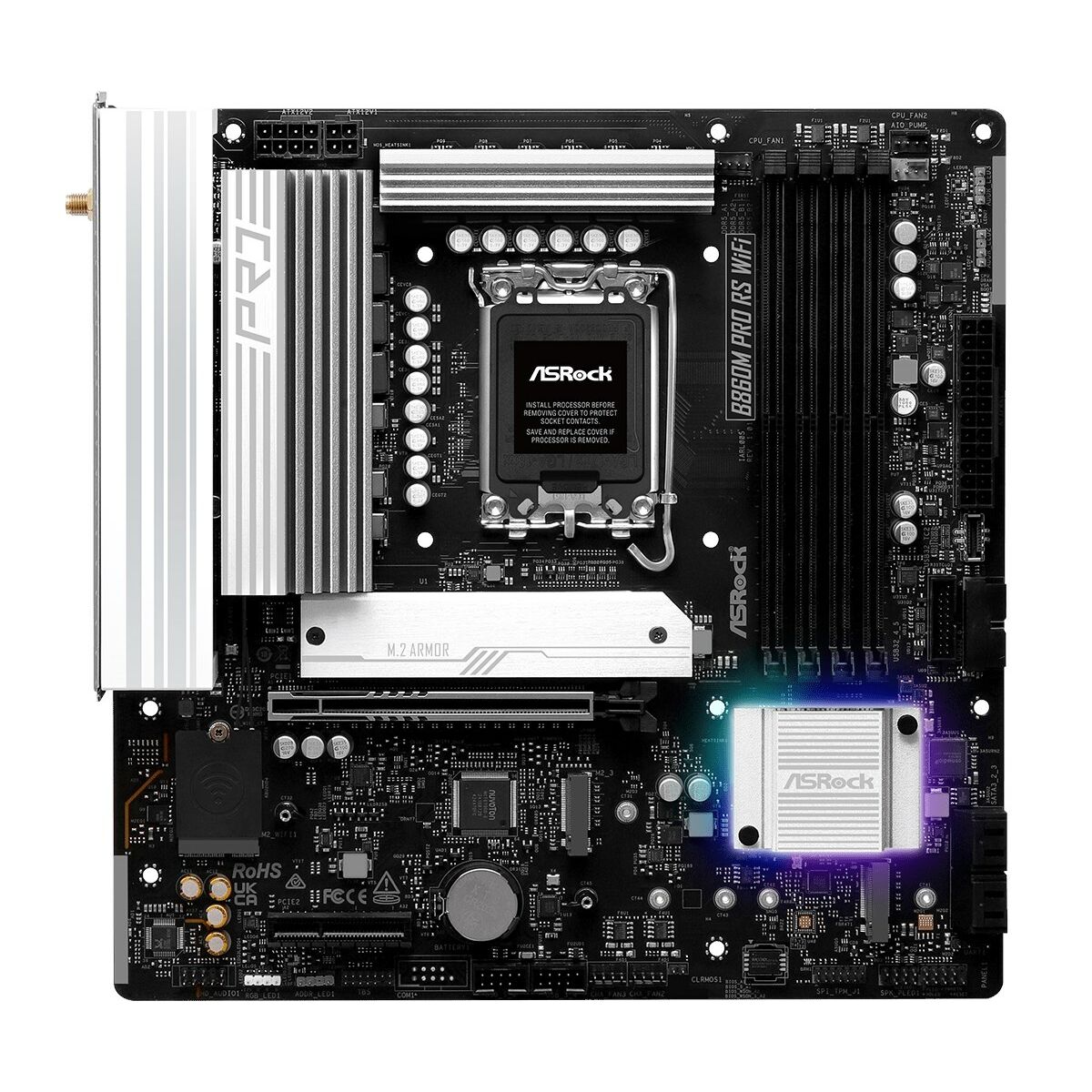 Placa Base ASRock B860M Pro RS WiFi Intel B860 LGA 1851