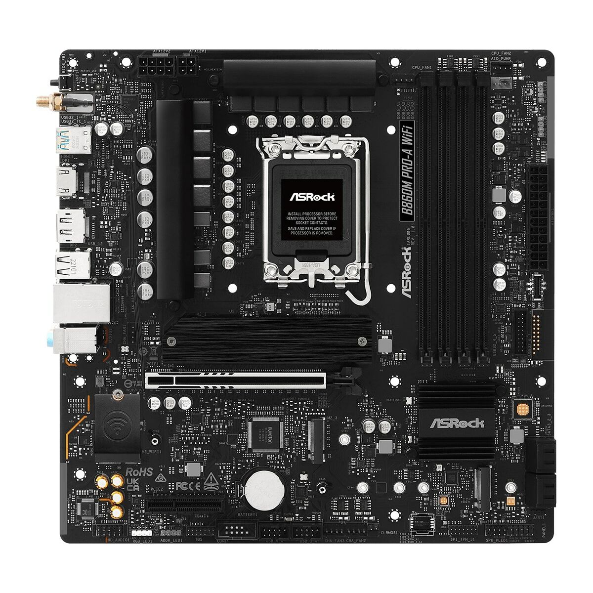 Placa Base ASRock B860M Pro-A WiFi Intel B860 LGA 1851