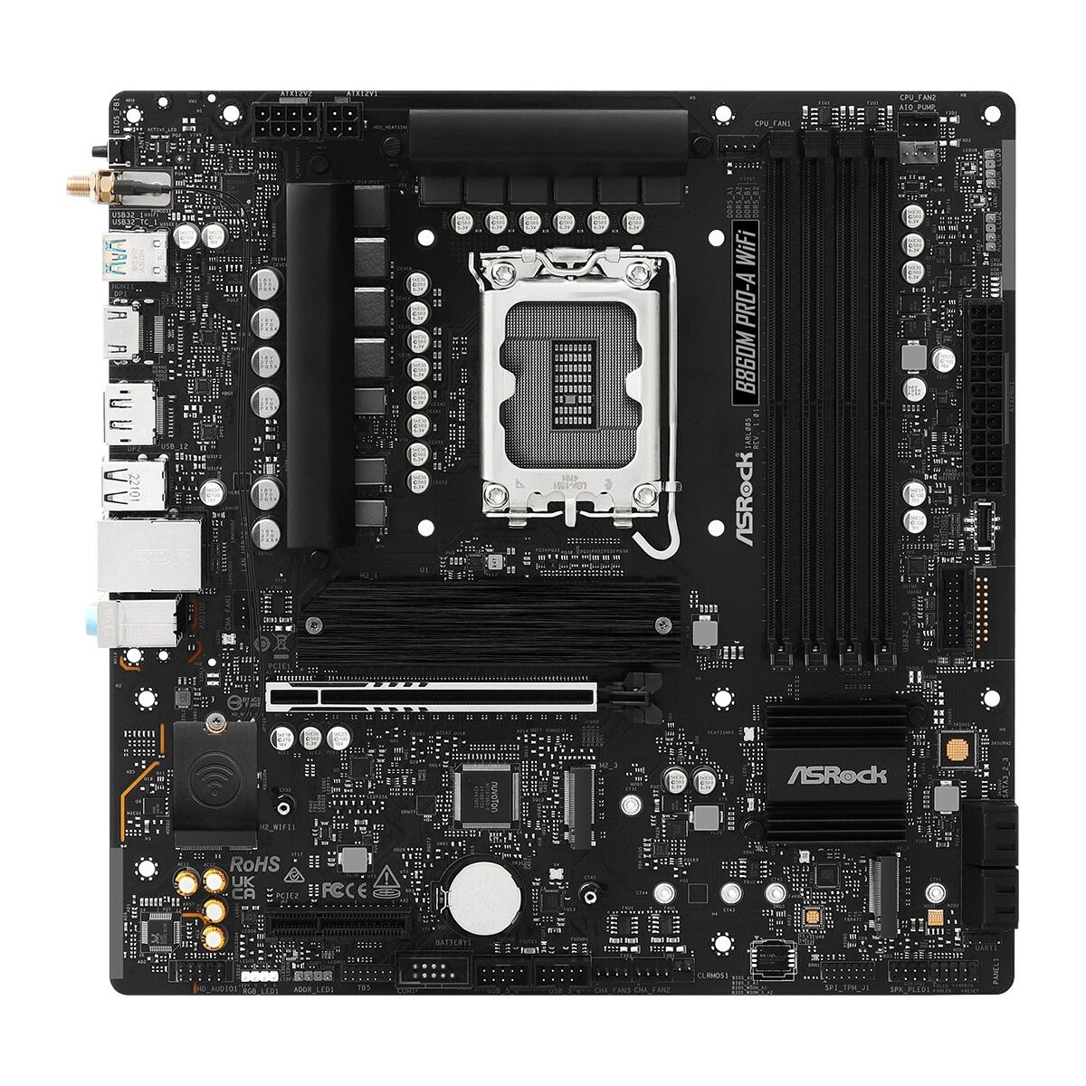 Placa Base ASRock B860M Pro-A WiFi Intel B860 LGA 1851
