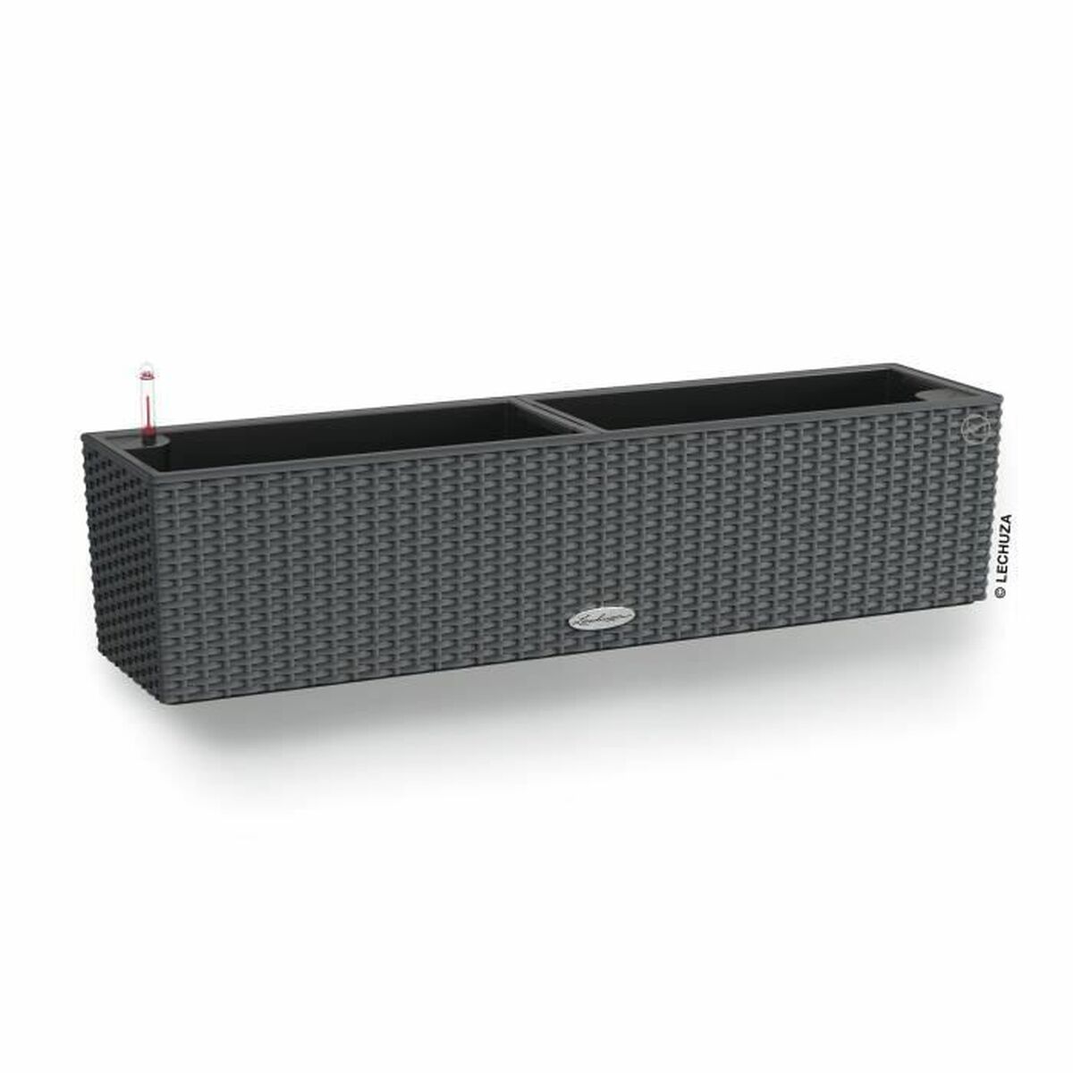 Maceta Lechuza Negro Gris Polipropileno